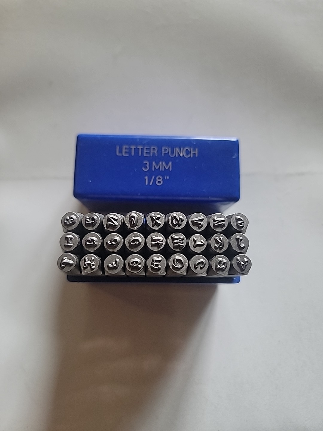 Letter Punch Set 3mm 1/8"  27Pcs. Appear To Be Never Used