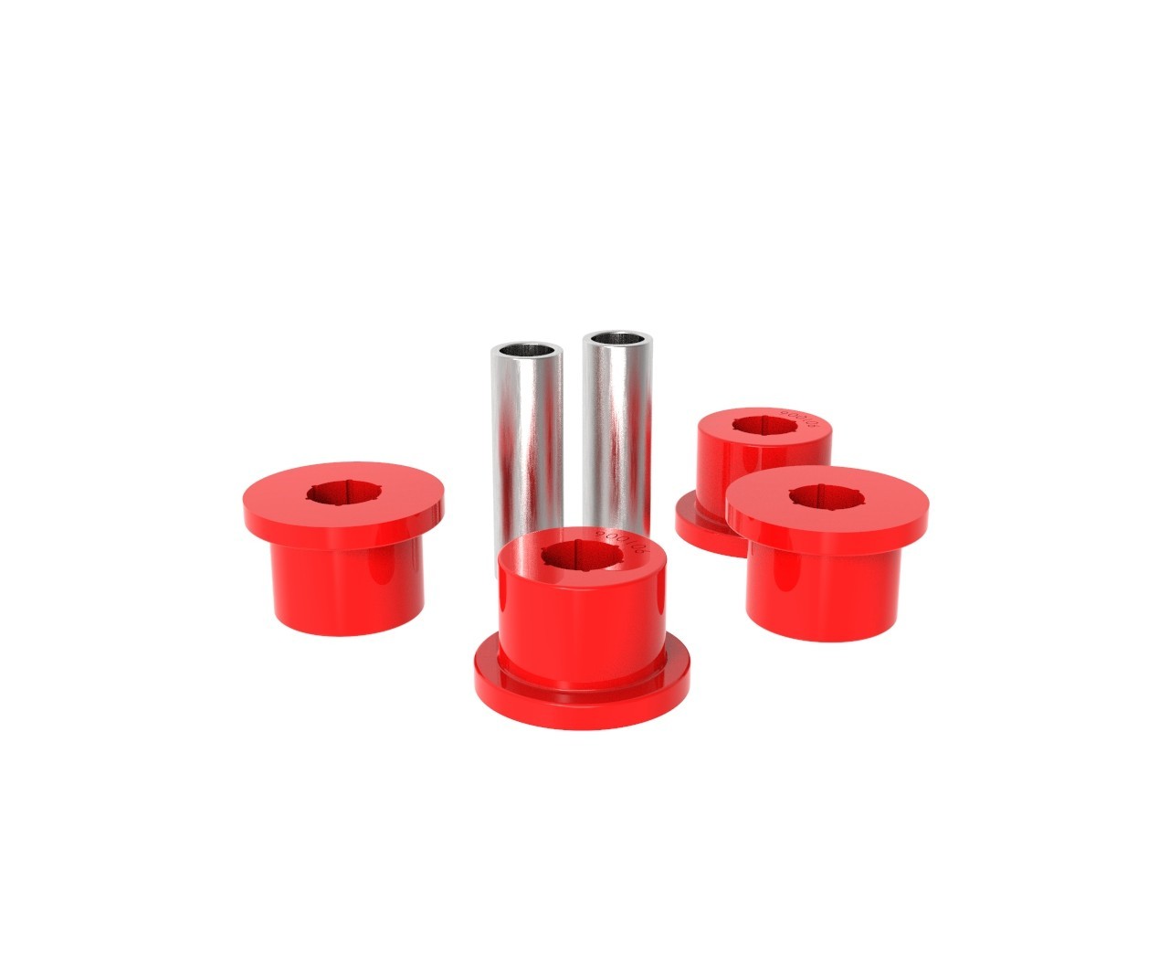 2.0 OD x 2.5" long fits 1.50 ID 9/16" Bolt Red Urethane Bushing Set Made In USA
