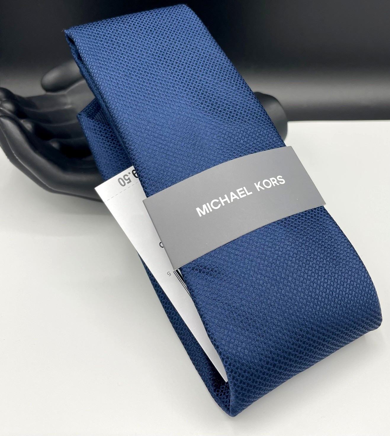 MICHAEL KORS Men's Silk Blend Tie ~ Navy Blue ~ Donlen Micro ~ NEW MSRP: $69.50