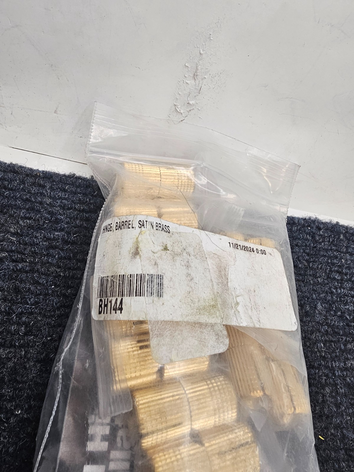 (QTY 24) BH144 Barrel Hinge Satin Brass, 3/4" Thick