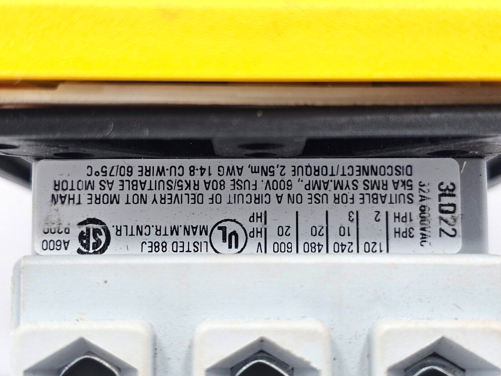 SIEMENS 3LD2203-0TK53 LOAD BREAK SWITCHES