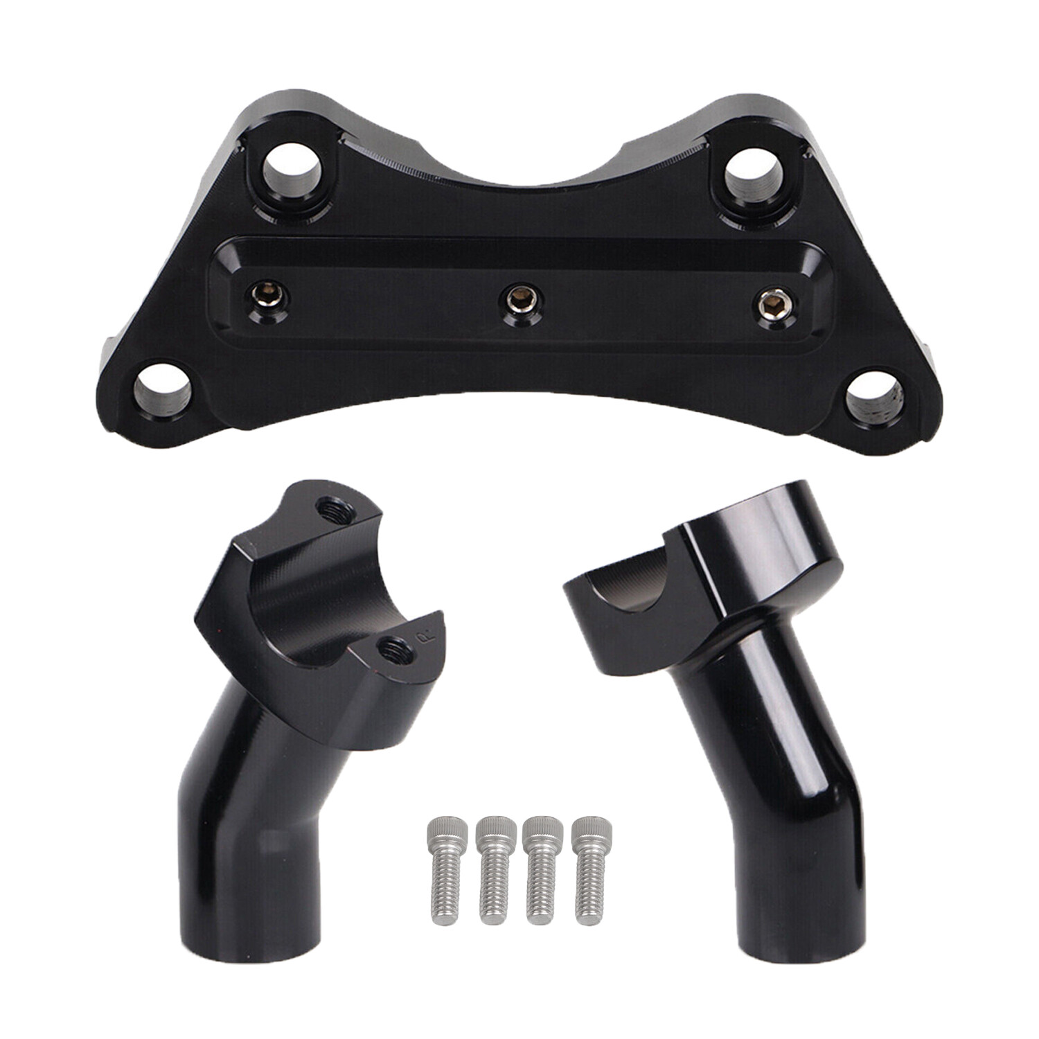 3-1/2" Handlebar Risers 1" Top Clamp For Harley Dyna Heritage Softail Road King