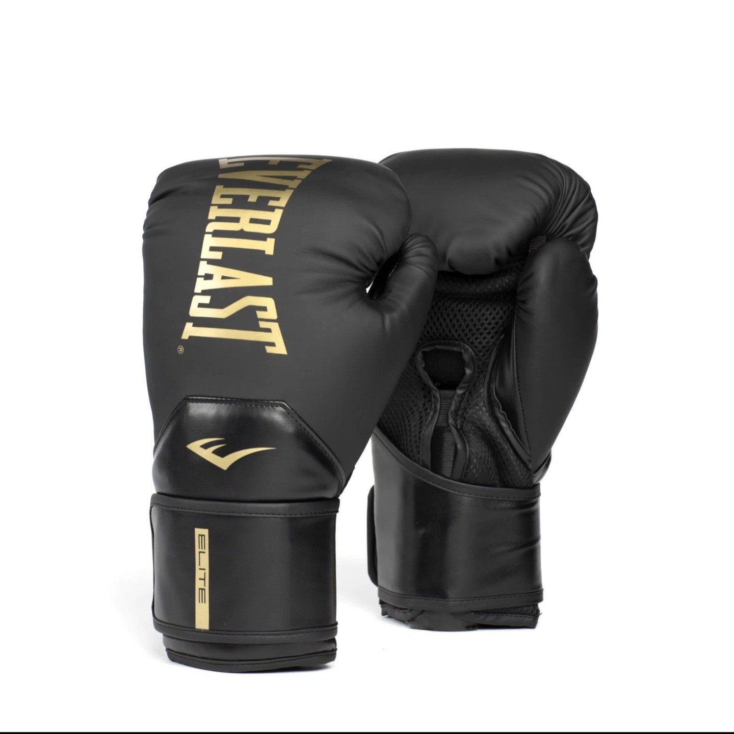 🟢Everlast Elite 2 Pro Boxing Gloves 14oz Black/GOLD W/FREE 120" Hand Wraps 🟢