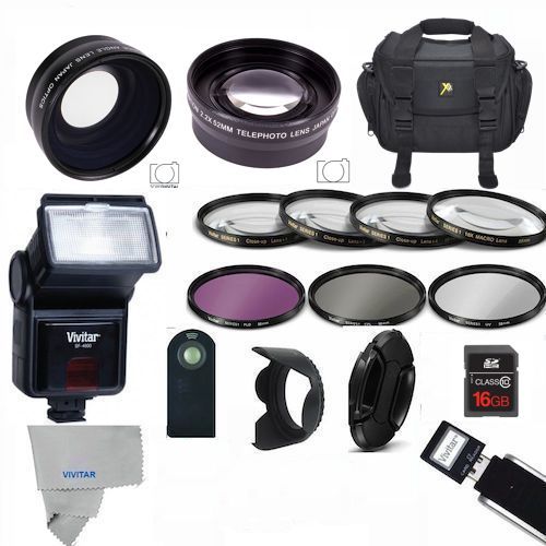 PRO FLASH / LENSES / FILTERS / 16GB  Kit for NIKON D3000 D3100 D3200 D3300 D5000