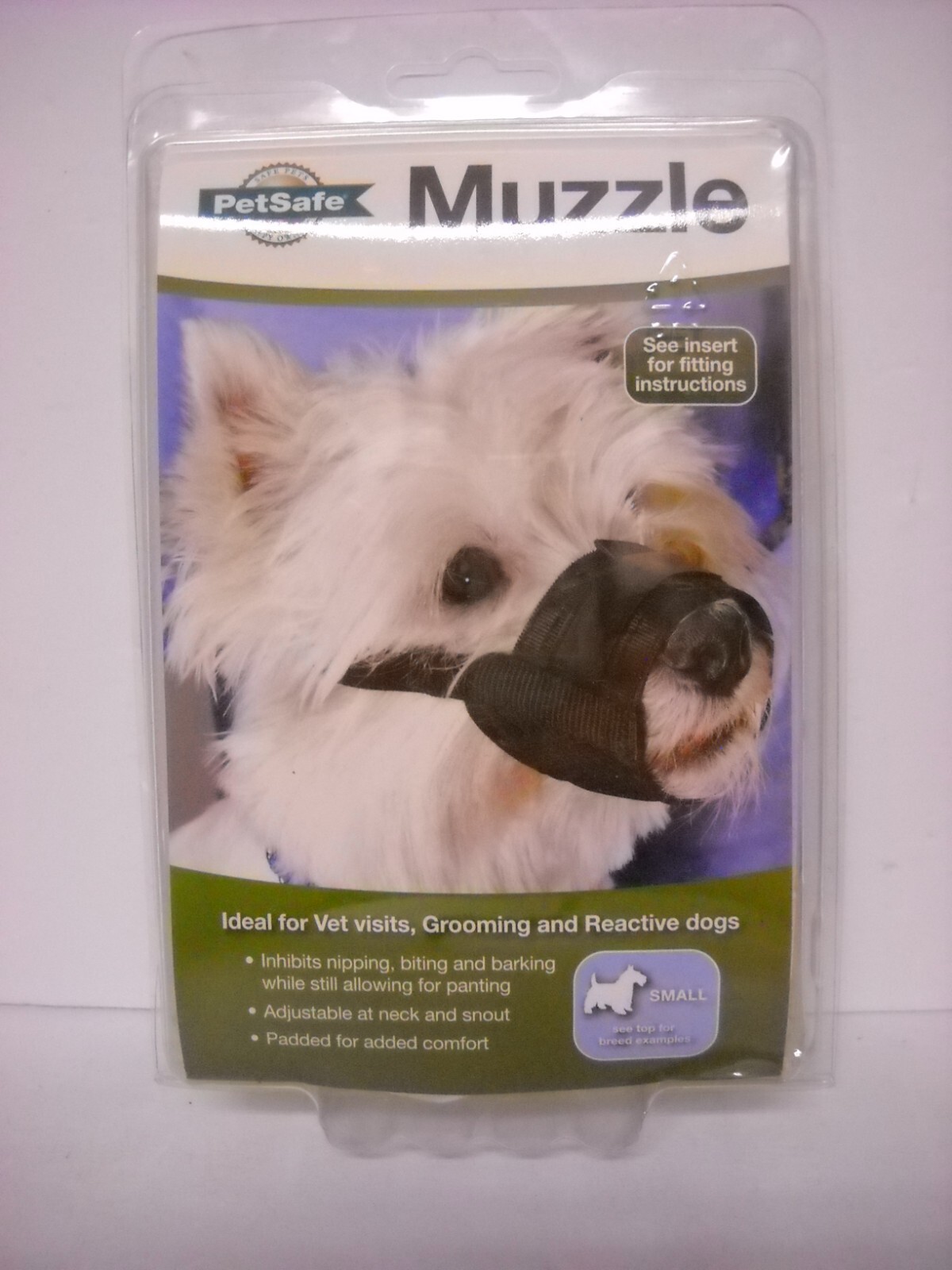 New Petsafe Muzzle Small Breeds, Black Padded for Comfort & Adjustable MUZ-S-BLK