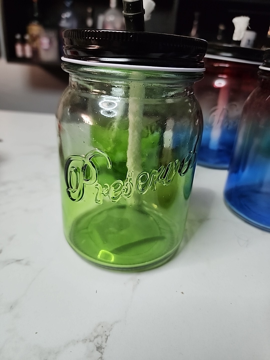 Glass Table Oil Torch Citronella Torch Mason Jar Multiple Colors