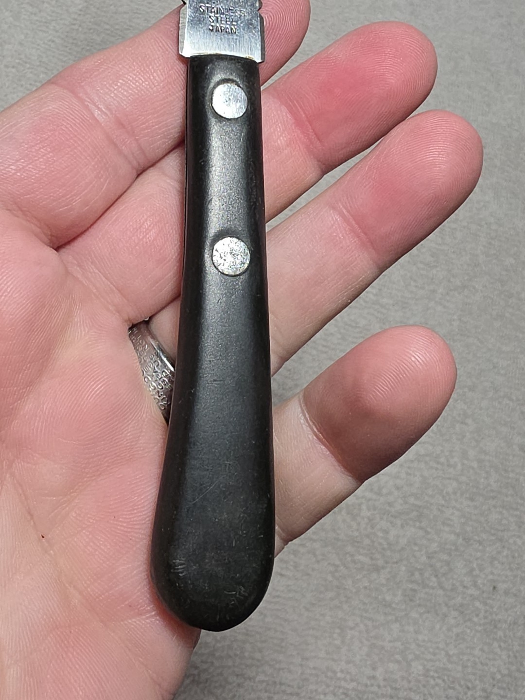 Japanese Stainless Grapefruit Knife Wood Mid Century Modern