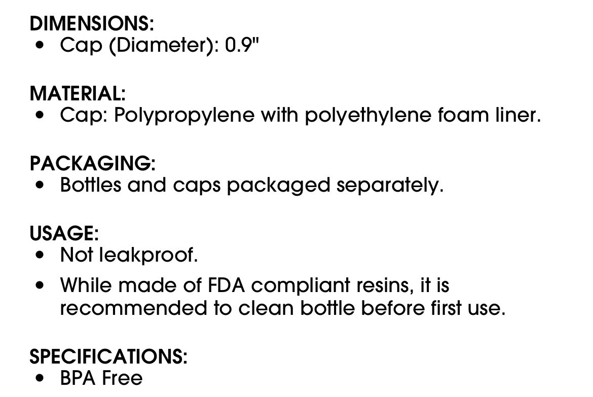 Plastic Bottle (HDPE) w/White Lid, 1-oz. 20-Pack, New