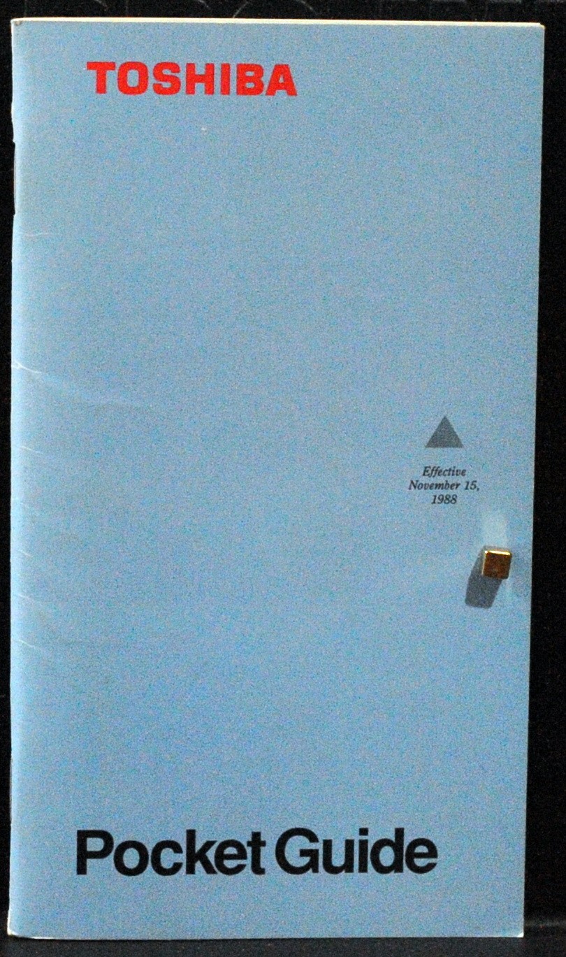 Toshiba Pocket Guide/Brochure - Laptops & Printers - 40 Pages - 1988