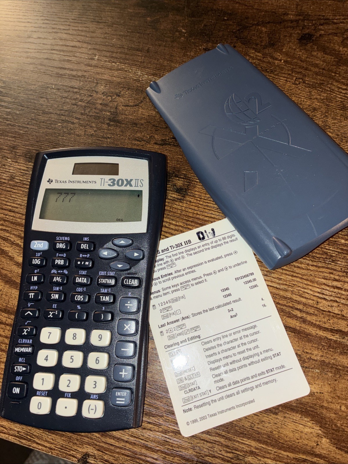Texas Instruments TI-30X II S Calculator Tested & Working Case/insructions