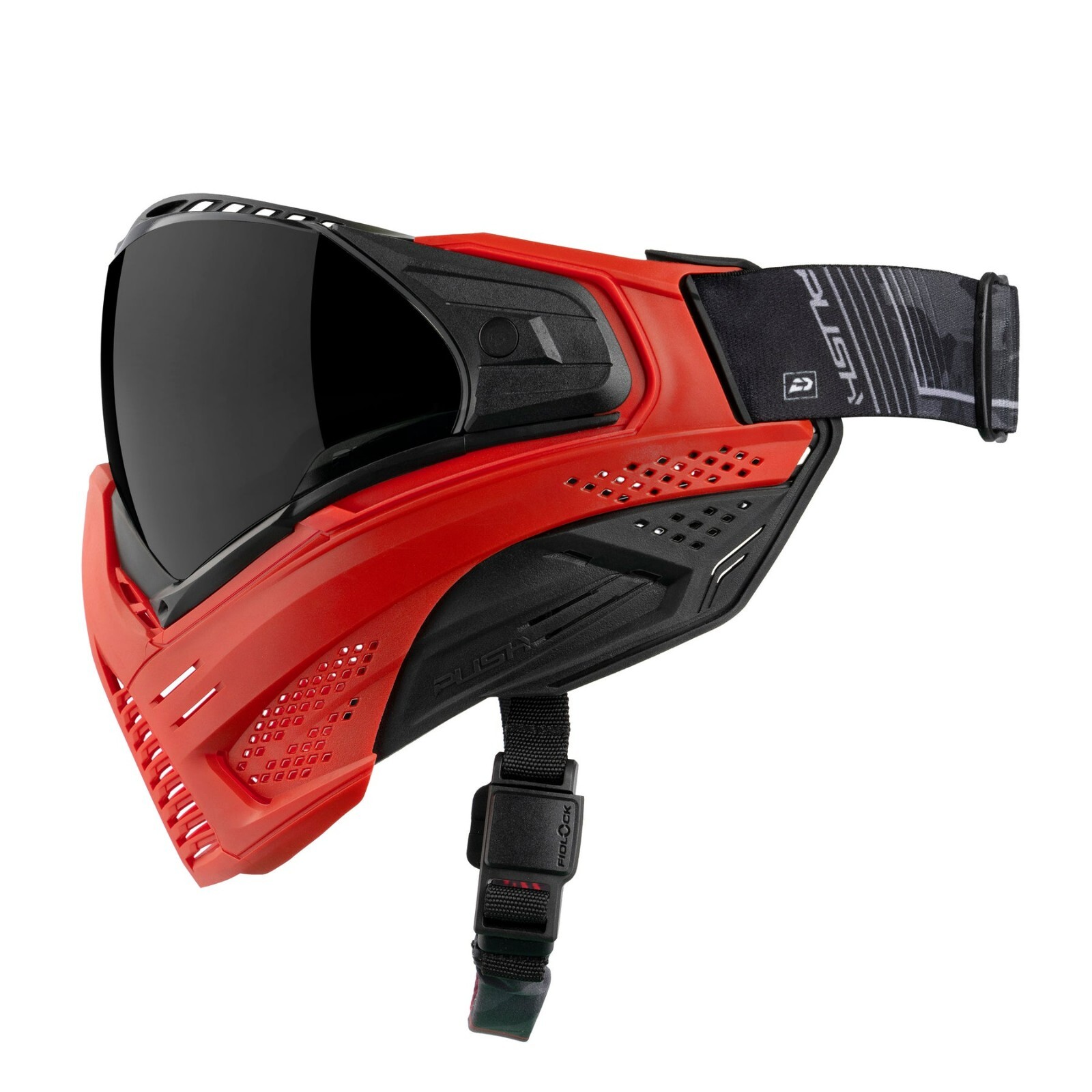 Push Unite Paintball Mask Protective Gear Goggle Blaze Red Black NEW