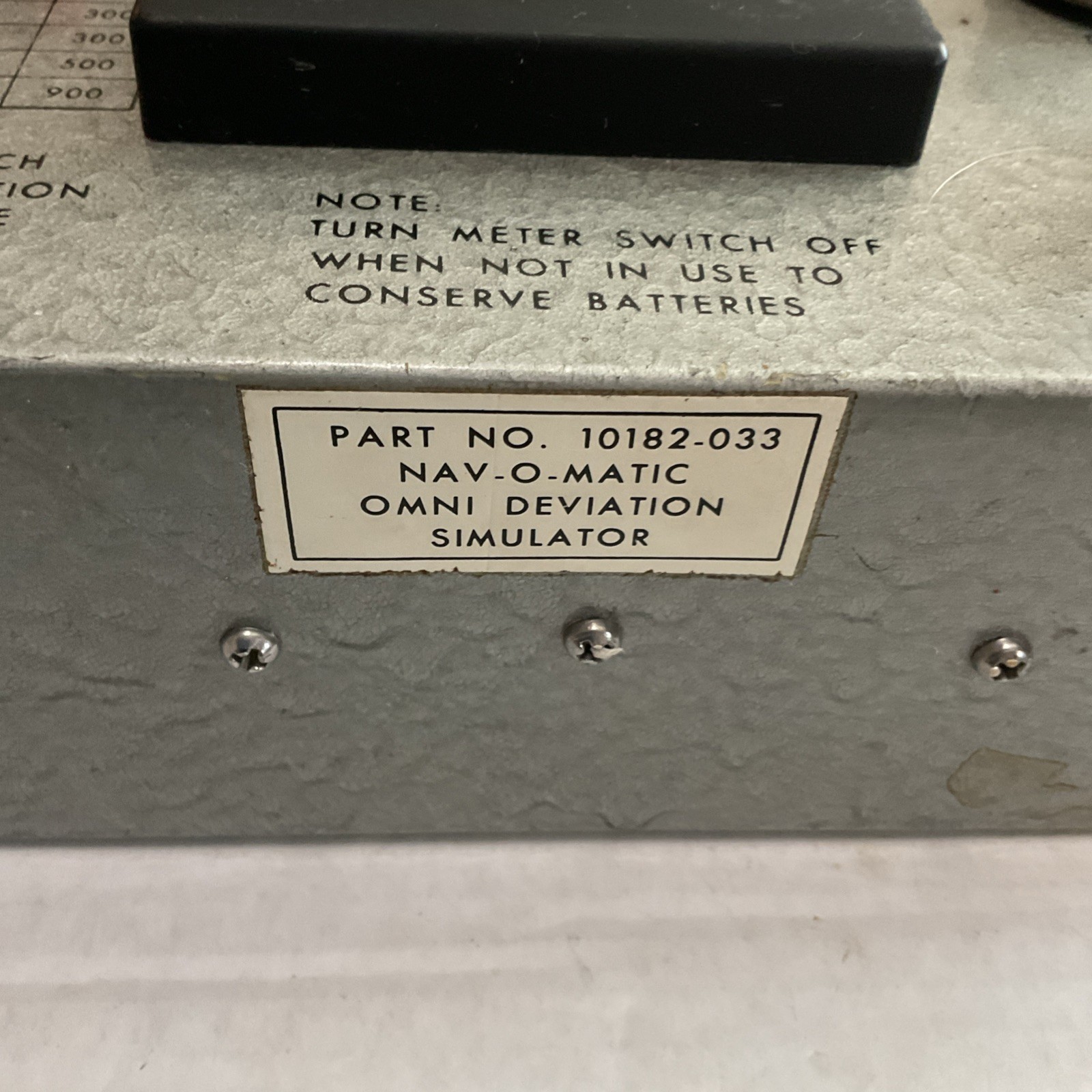 Vintage Simpson NAV-O-MATIC OMNI-Deviation Simulator P/N 10182-033
