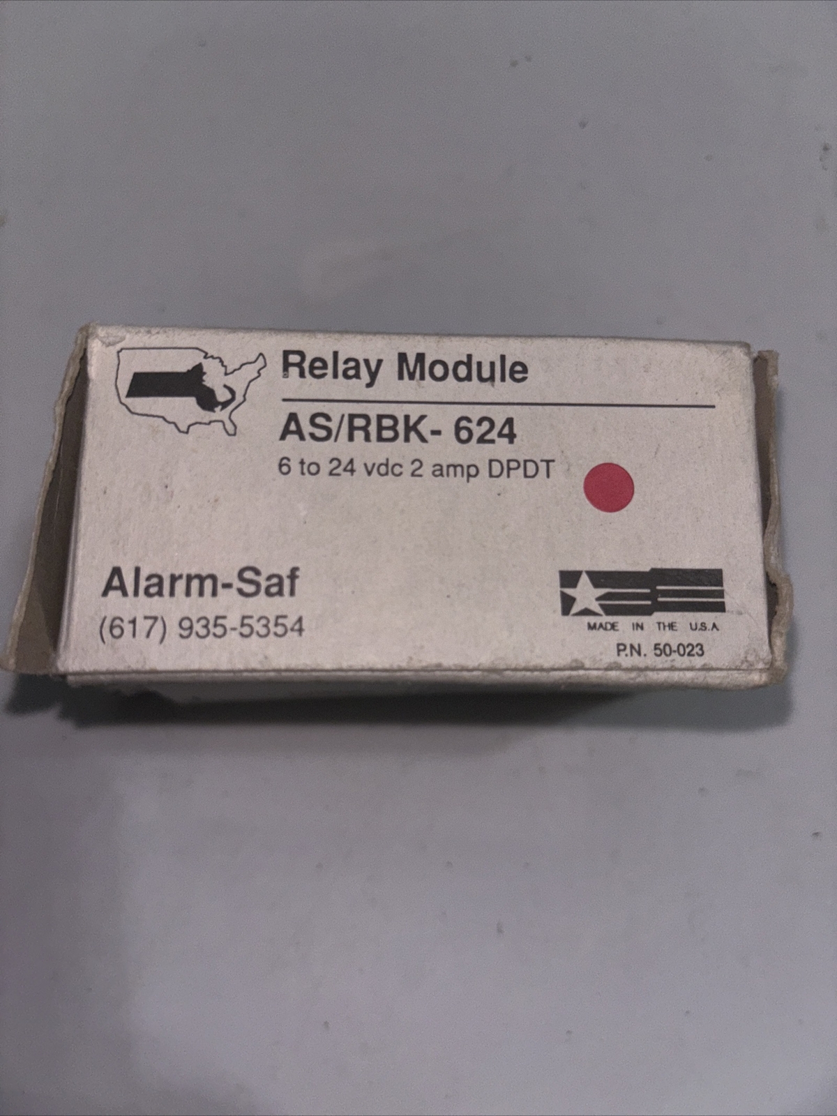 RELAY MODULE WITH FORM C CONTACTS ALARM SAF AS/RBK - 624  - 6-24 VDC APPLICATION