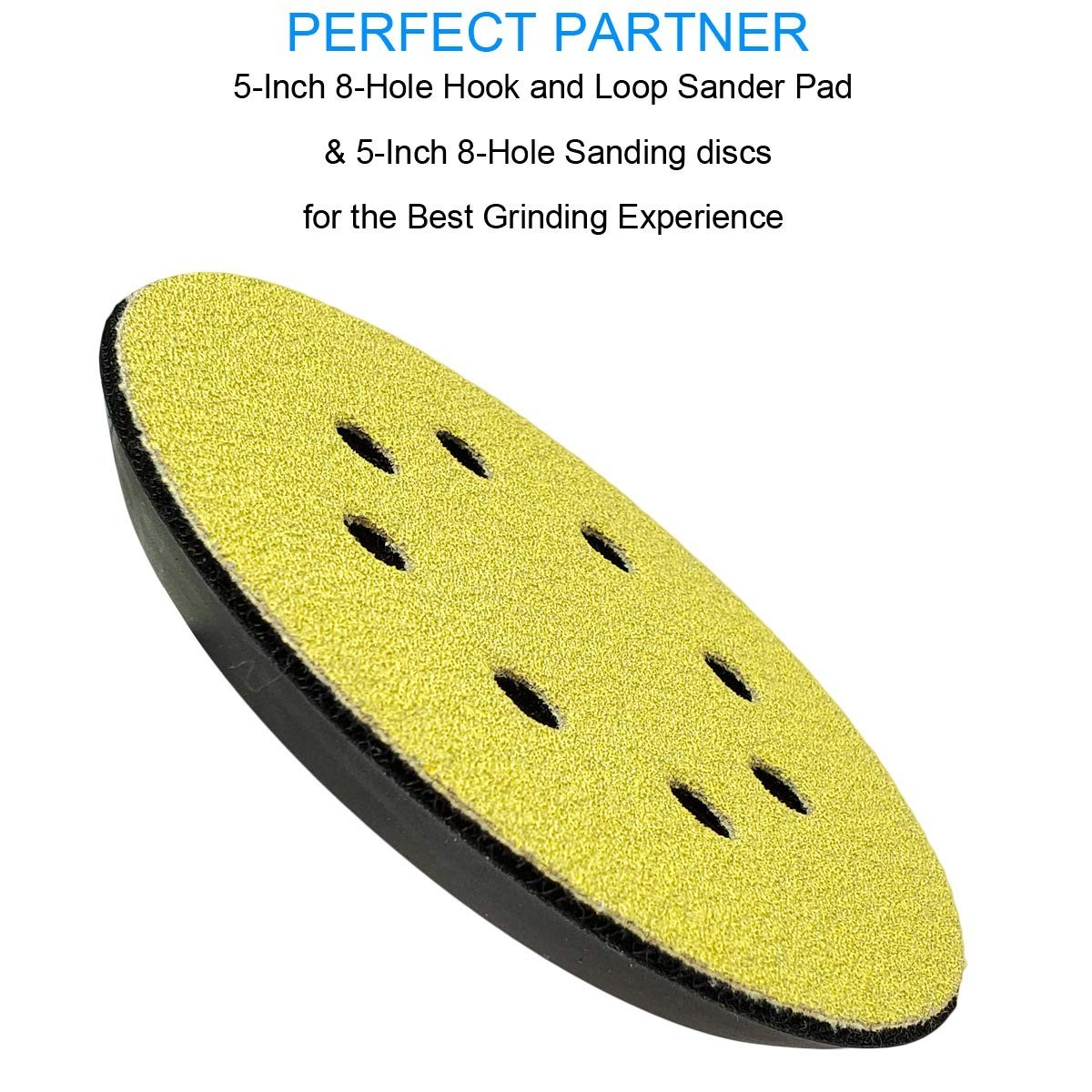 5 Inch Round Sander Pad with Hook and Loop Attachment for Easy Installation