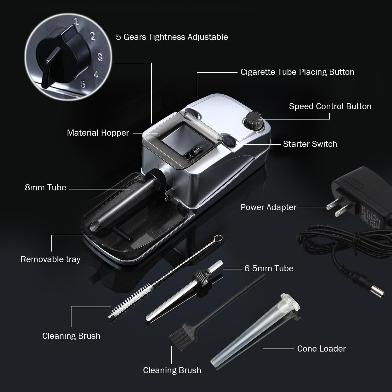 Electric Cigarette Rolling Machine, Pre Roll Machine, Cones Rolling Machine, ...