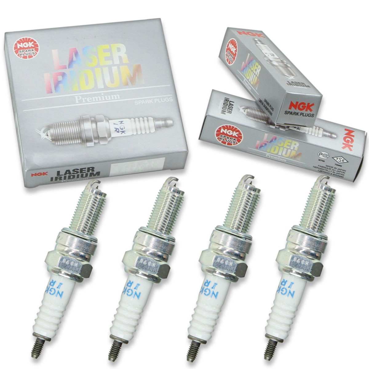 4pcs 07-09 Suzuki GSX-R1000 NGK Laser Iridium Spark Plugs 999cc 60ci Kit Set rs