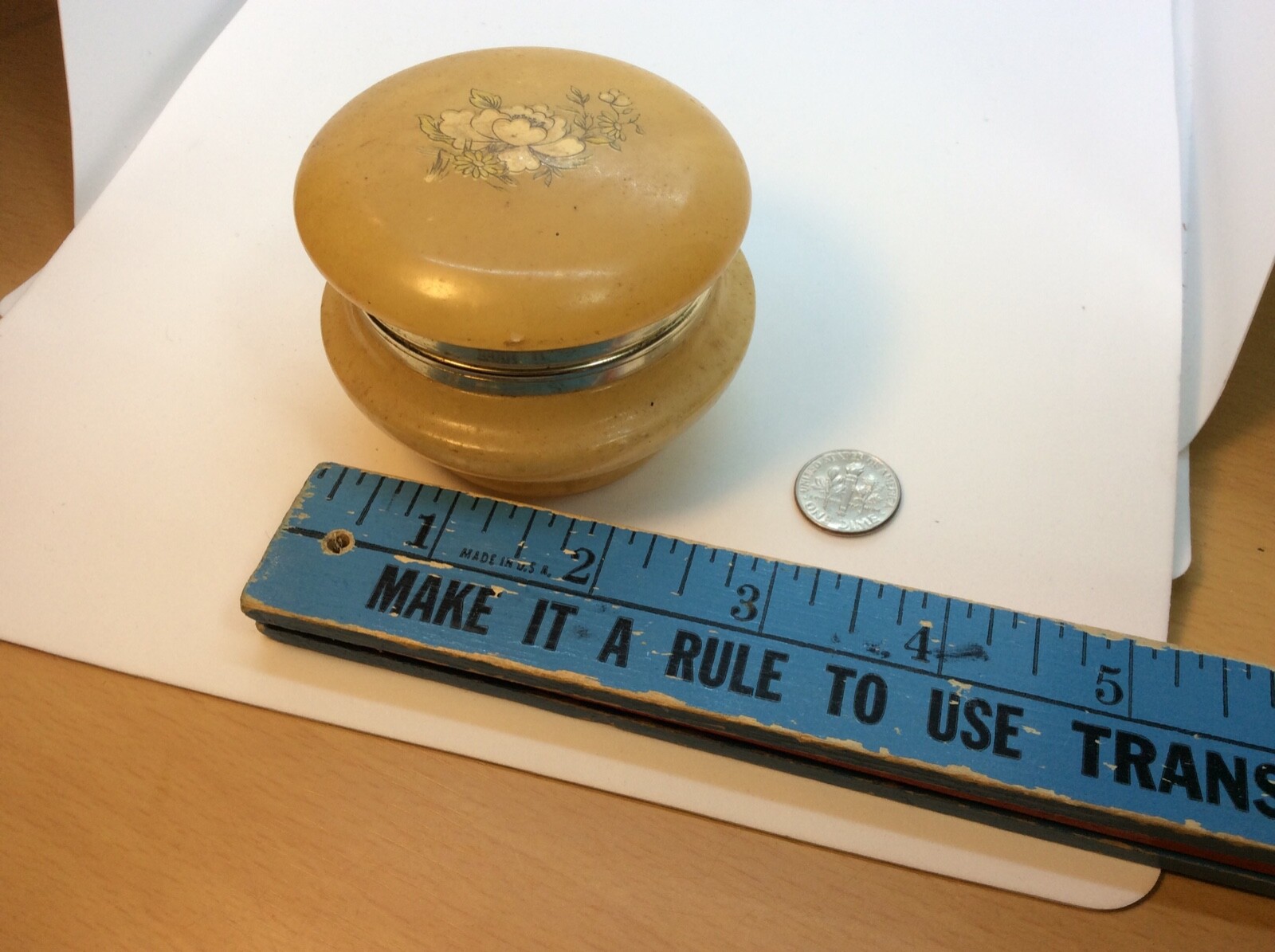 Yellow Alabaster small Trinket box