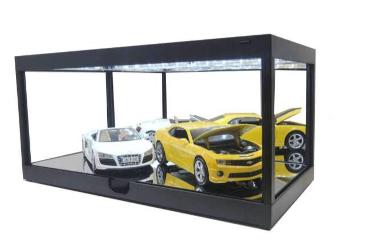 Triple 9 LED  14" Black Display Case w/ LED Lights 1:18 T9-187710MBK