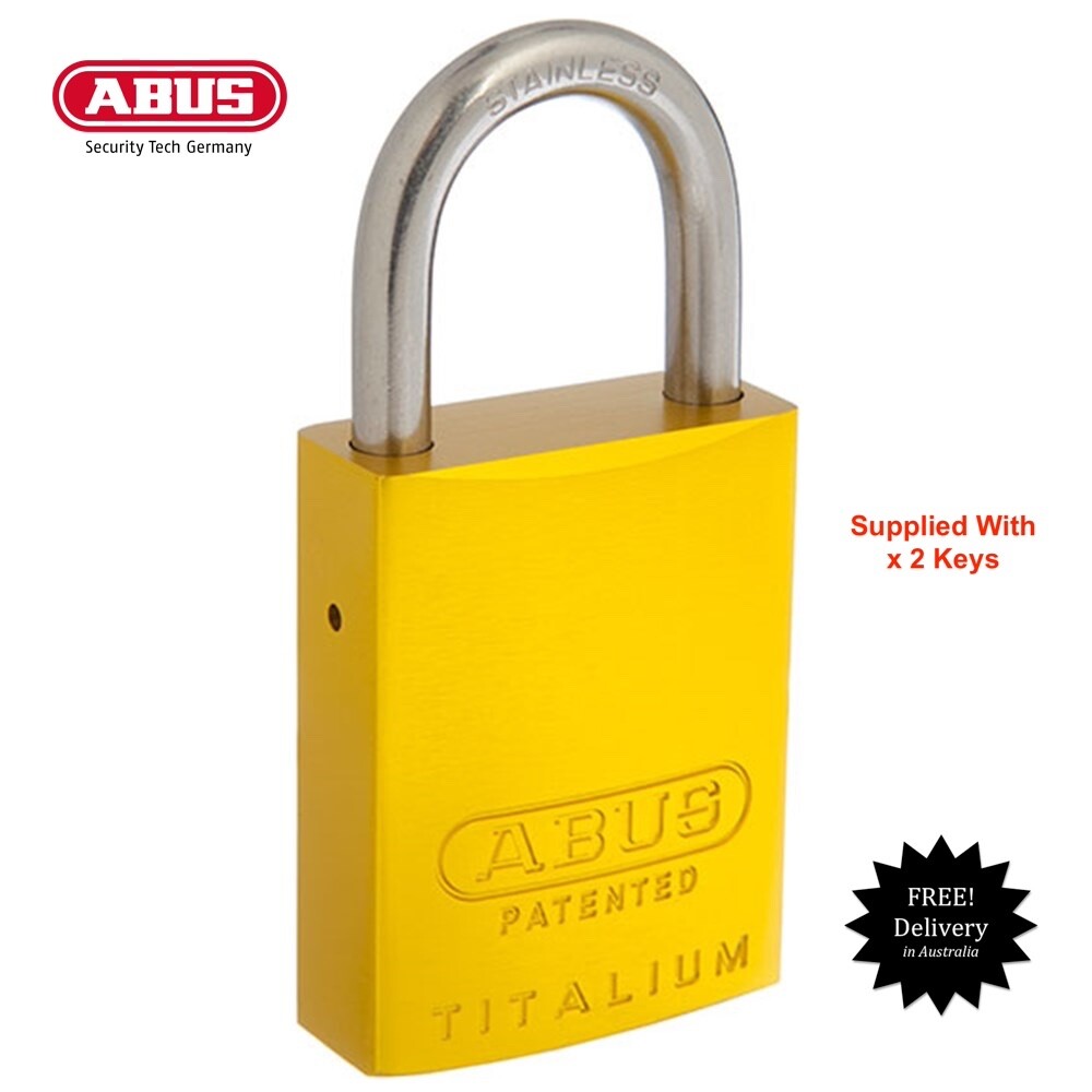 ABUS 83/40 Padlock 8340 Keyed Alike Padlocks Yellow-Free Postage