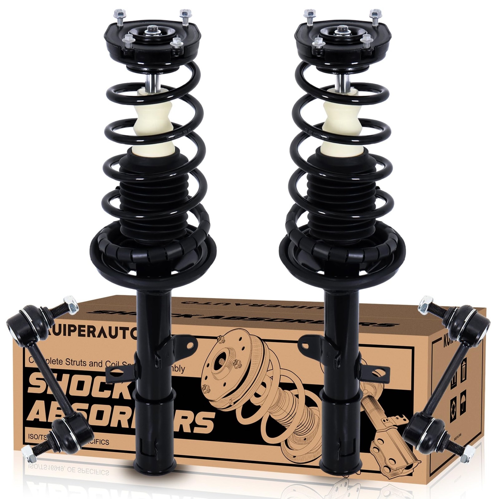 KUIPERAUTO Rear Struts Assembly Sway Bars Links Kit Compatible for 1993-2002 ...
