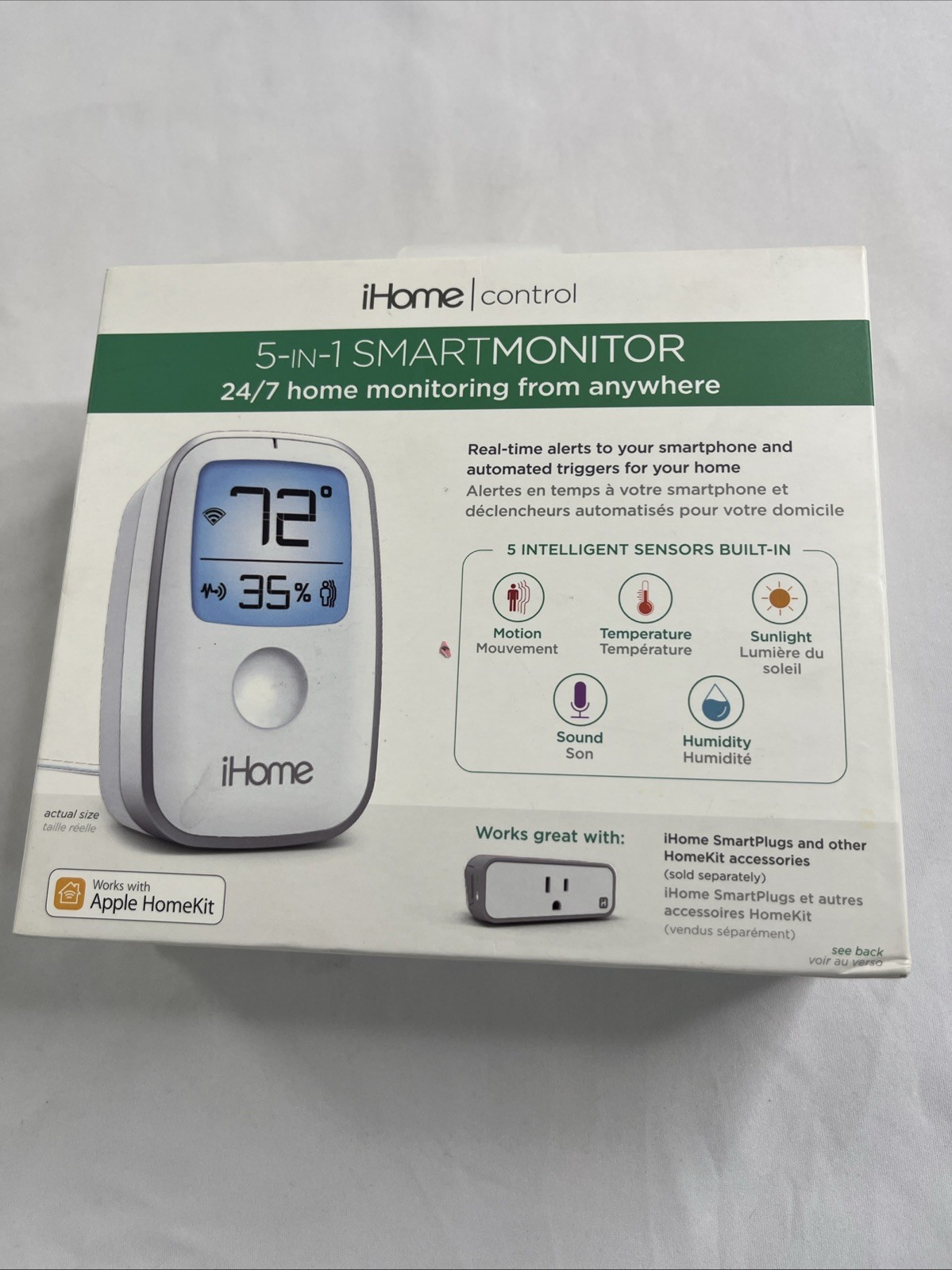 iHome Control 5-in-1 SmartMonitor Model iSS50 Homekit Compatible WiFi