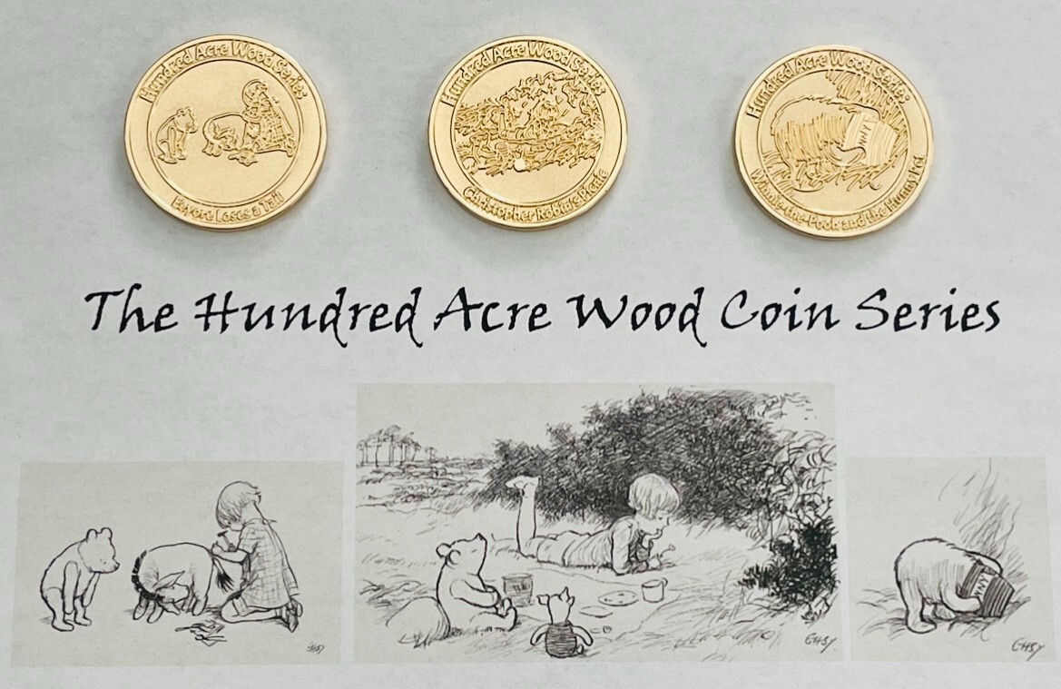 Winnie-the-Pooh 3 Coin Set Limited Edition of 300 Individually Numbered Coins