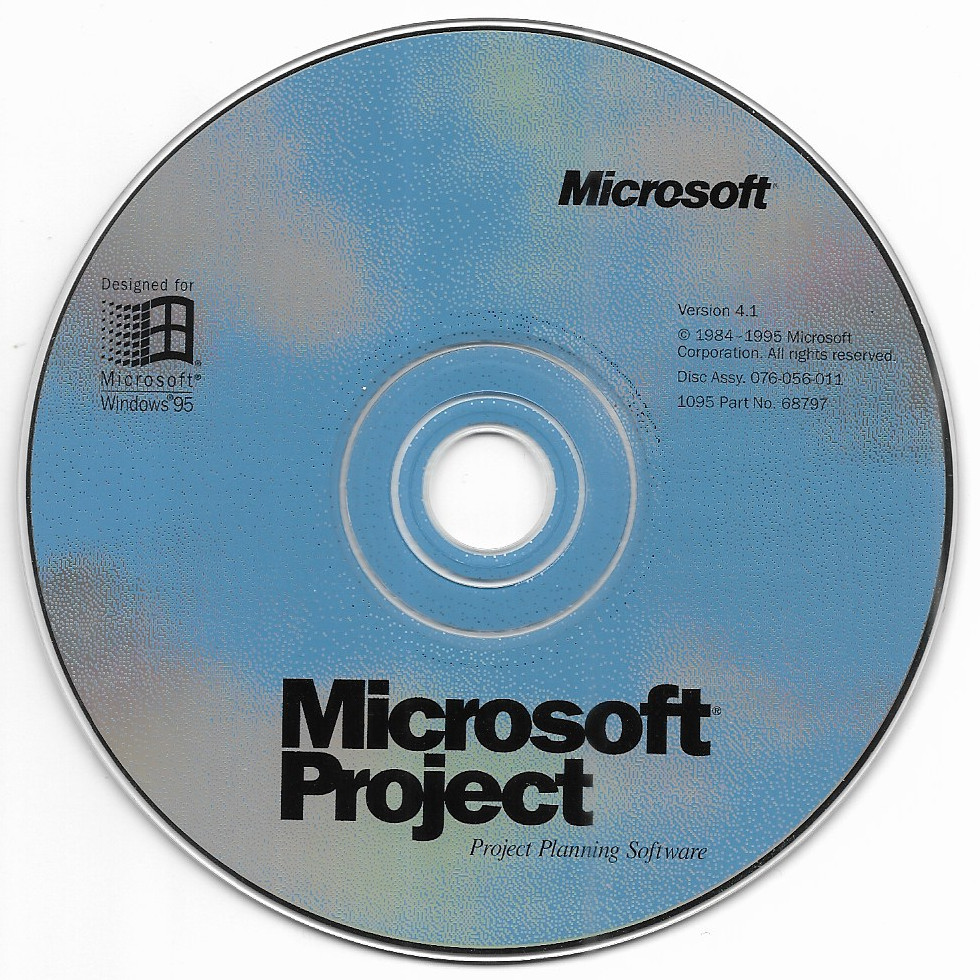 Microsoft Project for Windows 95 98 Full CD-ROM with Install Key (1995)