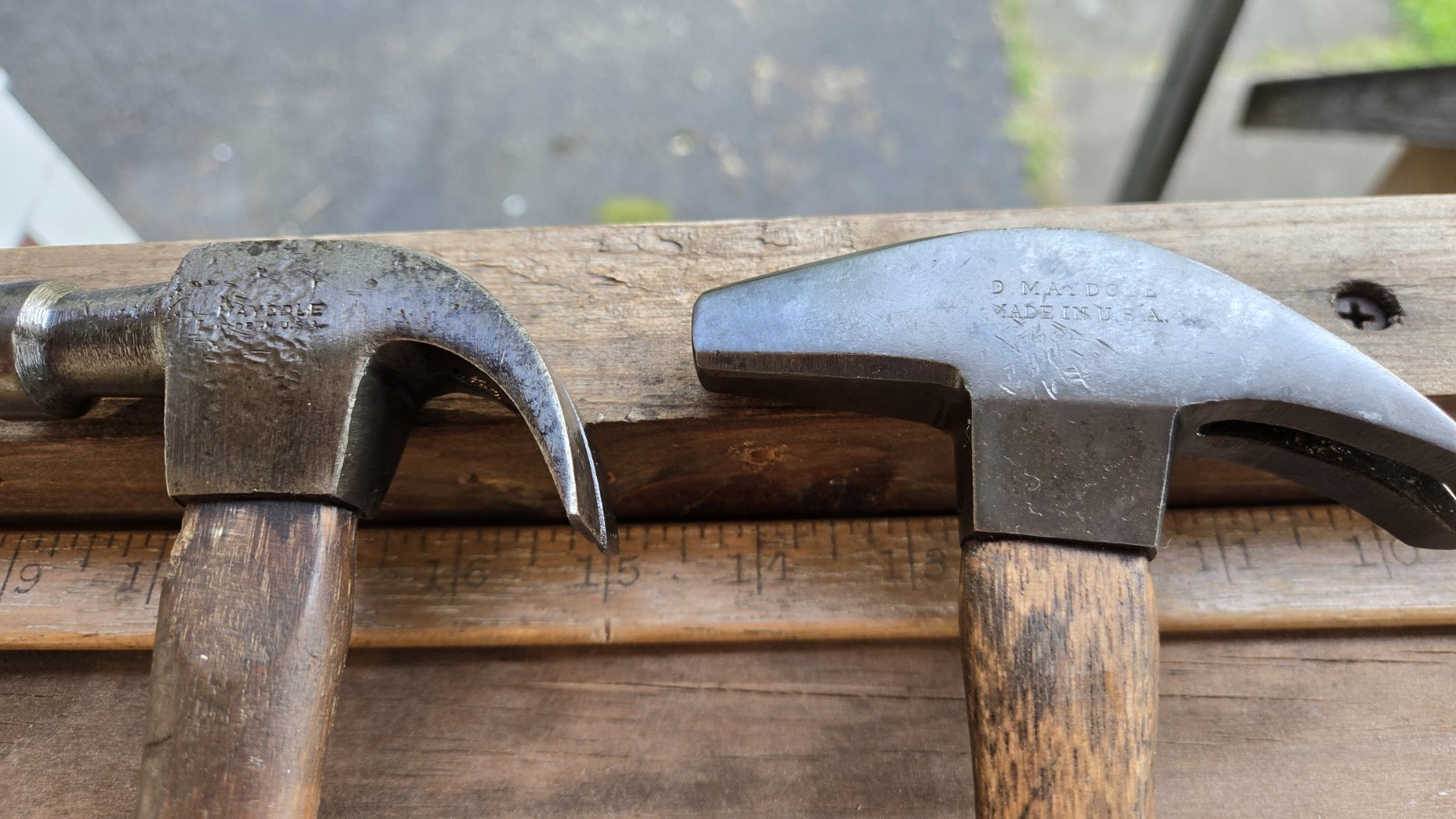 2 Vintage Antique David Maydole Co. Norwich NY Hammers Farrier And Claw