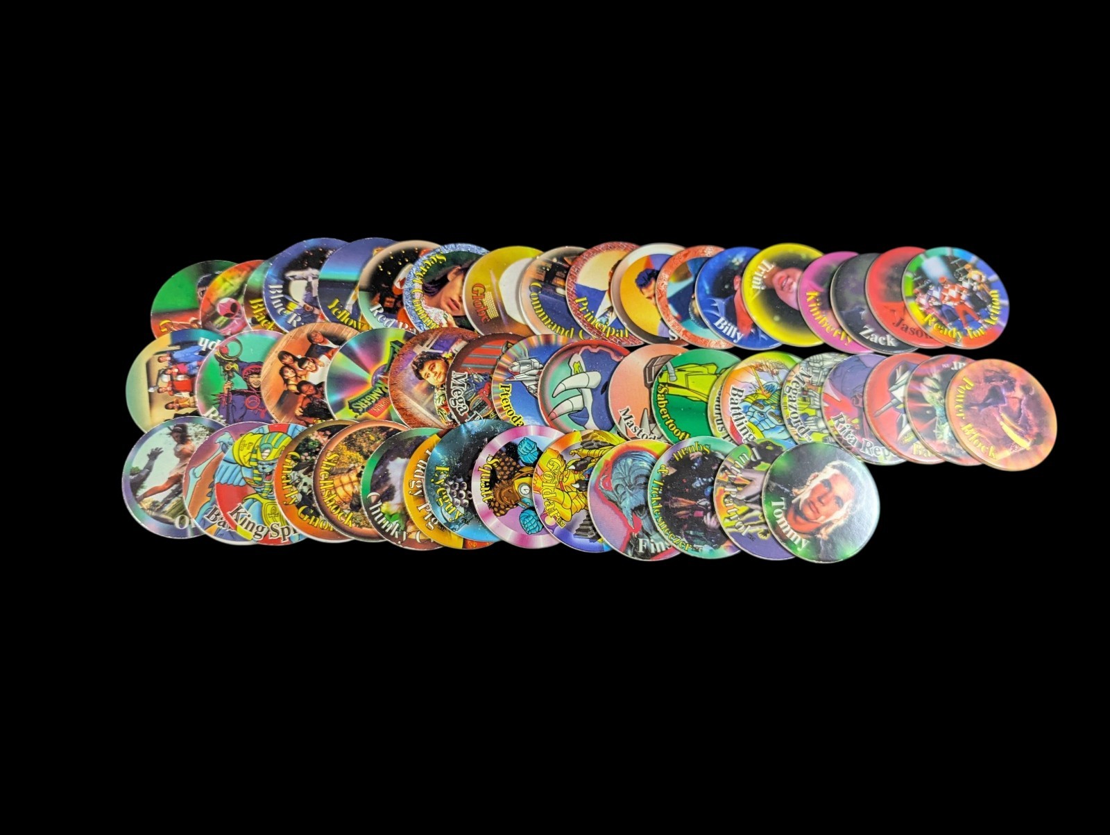 x49 Mighty Morphin Power Rangers Pogs Caps 1994 49 of 50, Missing #42 Set