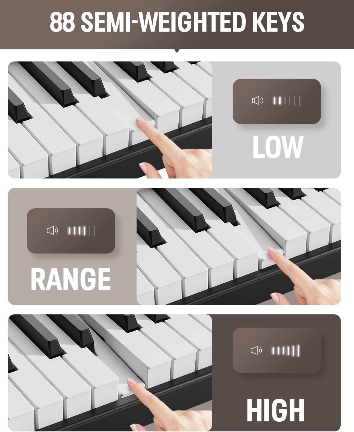 Foldable Full Size Piano w/ Storage Bag