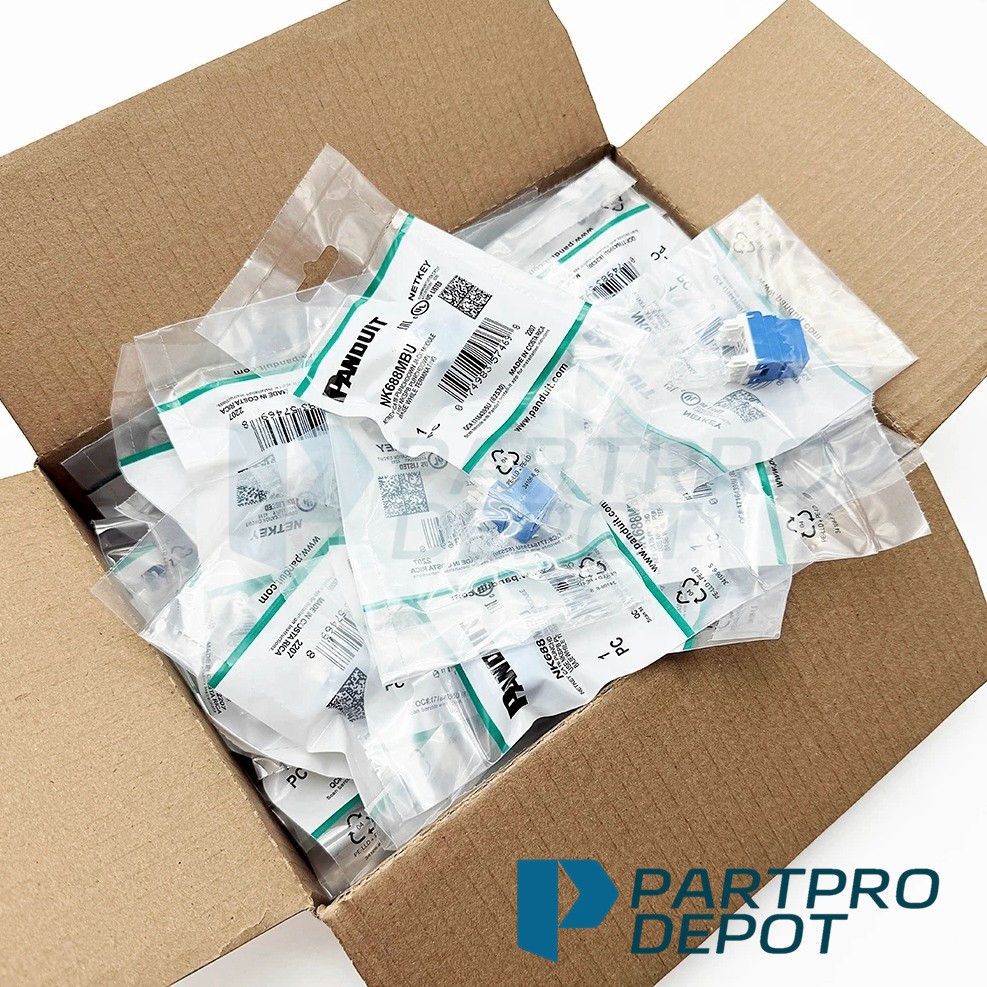NEW For Panduit NetKey NK688MBU Cat6 Keystone Jack Blue Module (Box of 50)