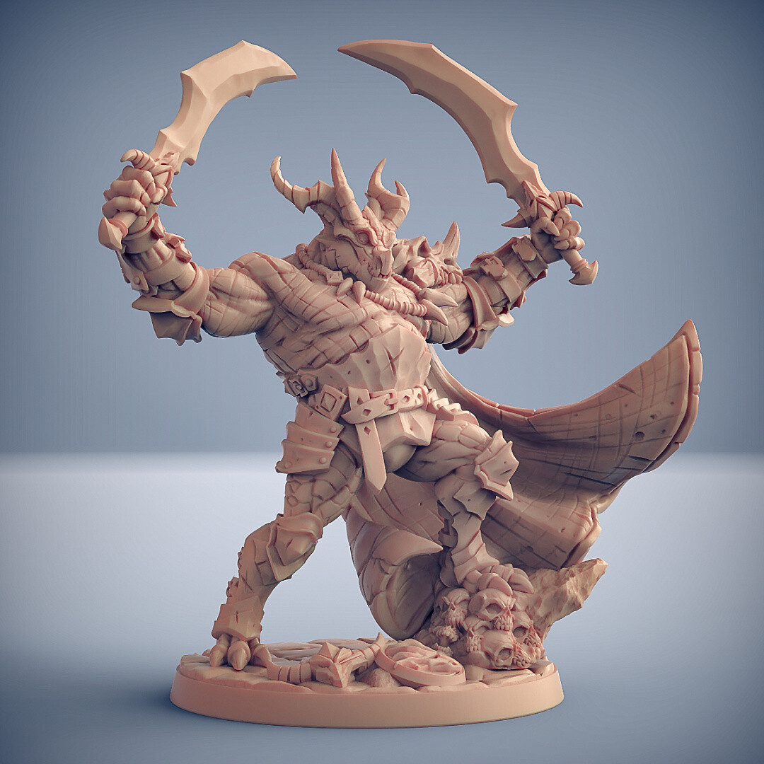 The Dragonguard Nasmaraax the Destroyer - Artisan Guild Miniature DnD Wargaming