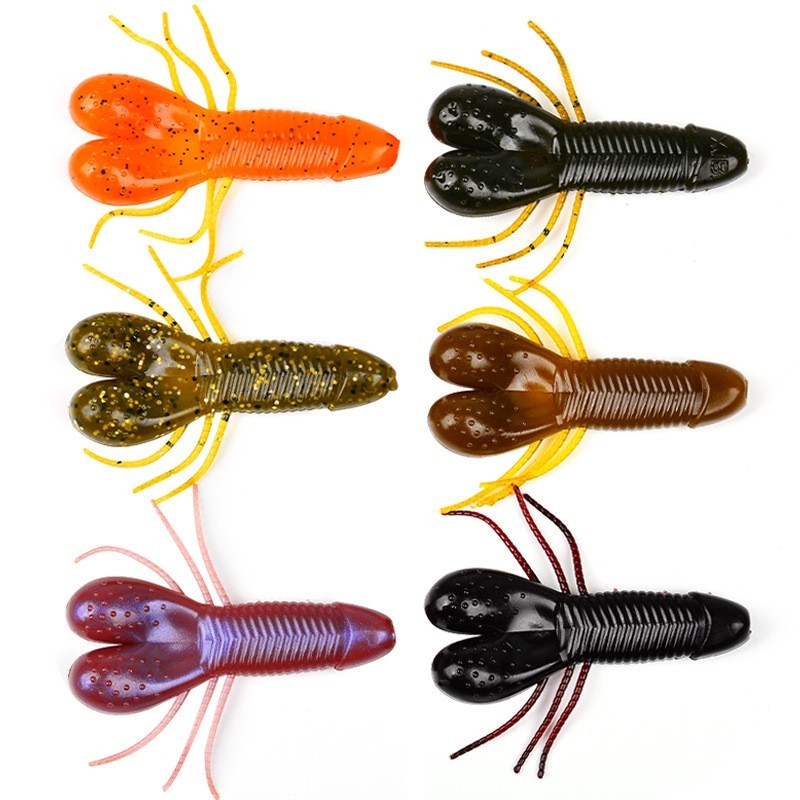 Ribbed Biomimetic Soft Fishing Bait for Sea Bass Trout in Marine Waters