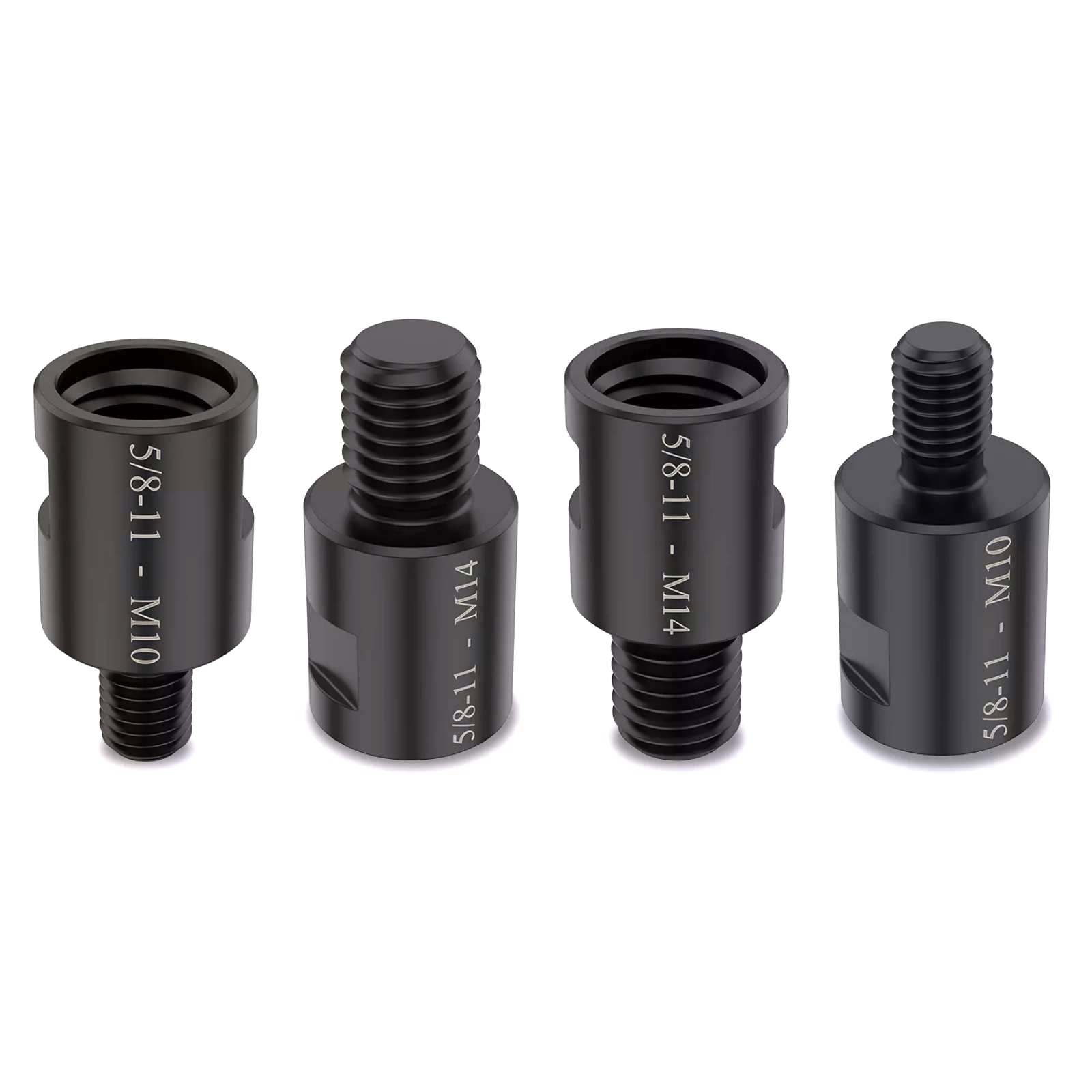 4pcs Steel Converter 5/8inch-11 Female to M10 M14 Male for Angle Grinder Drill