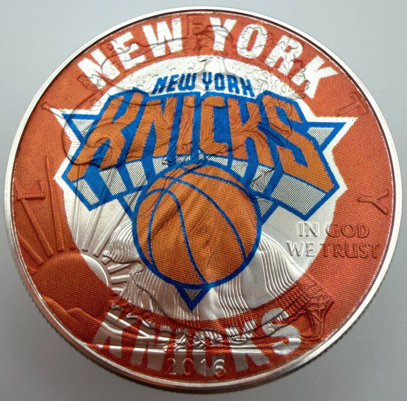 New York Knicks American Silver Eagle 1oz .999 Limited Ed.n Silver Dollar Coin