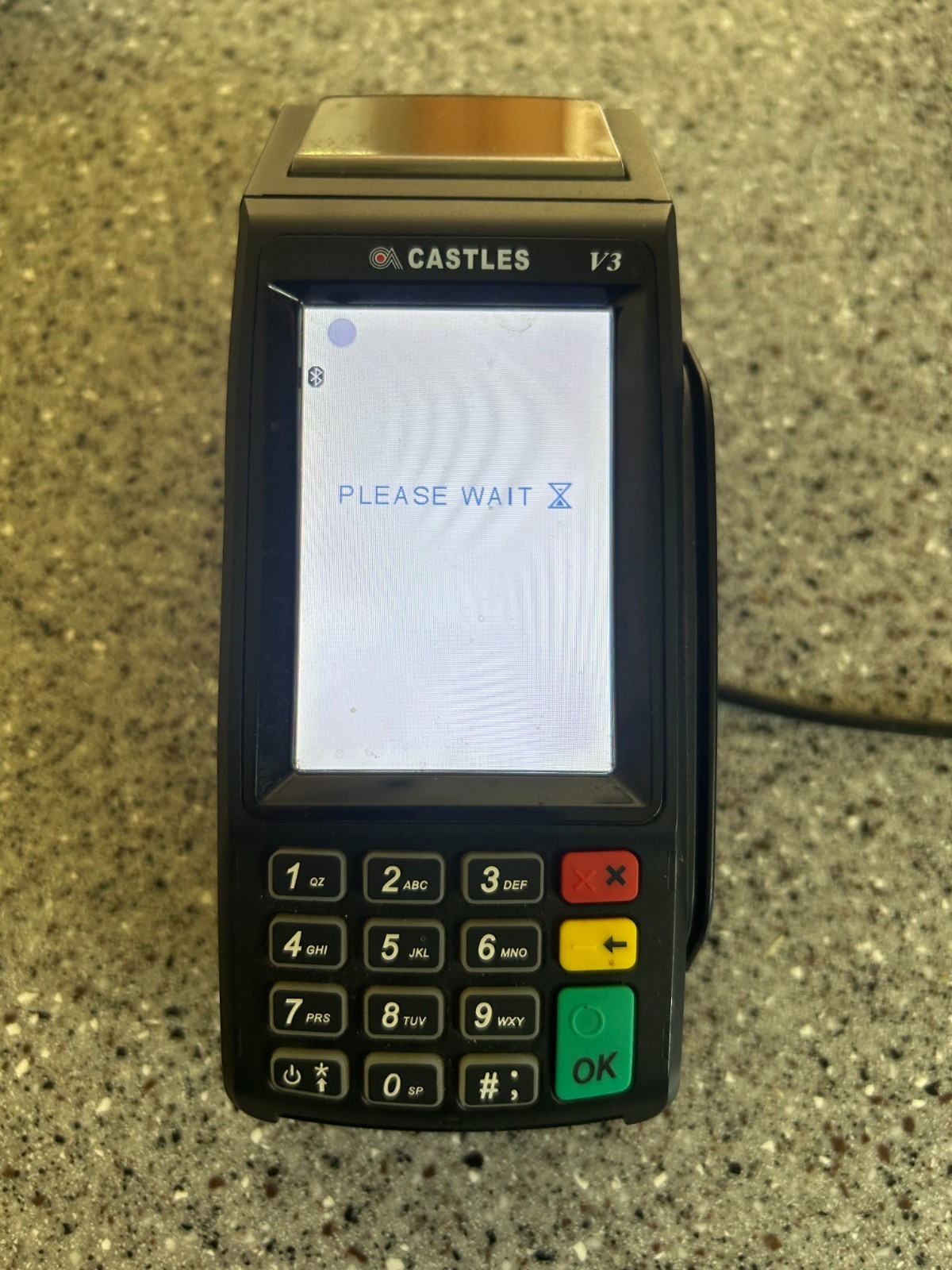 CASTLES V3 Vega3000 Credit Card Processing Terminal with Power Cord - WORKS!
