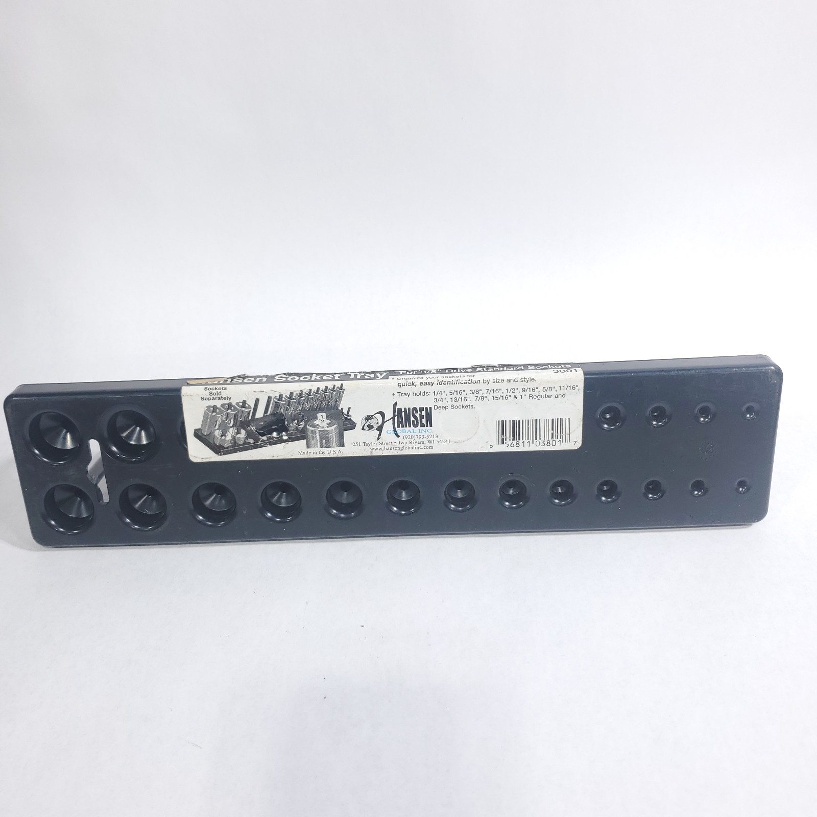 Hansen Socket Tray 1/4" Drive SAE Deep Shallow 1401
