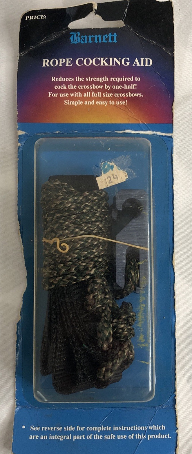 Vintage Barnett Rope Cocking Aid w/ Roller Hooks Crossbow Hunting 1980s