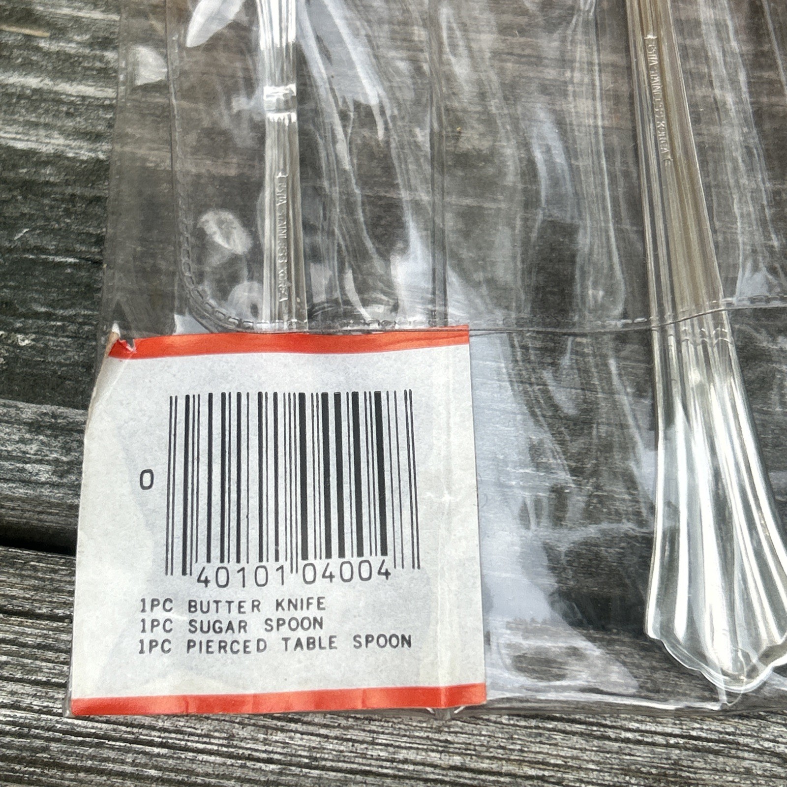 DORIAN Estia Flatware 6 Serving Pcs Korea Glossy Ribbed Stainless Flatware Set