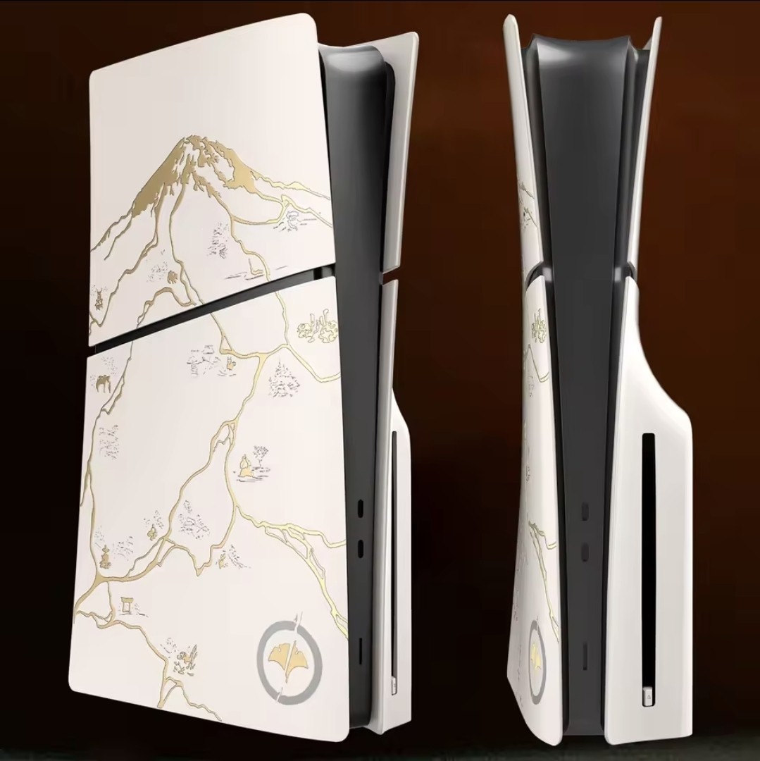 Ghost of Yotei Gold Sony PS5 Slim Console Cover Limited Edition REPLICA