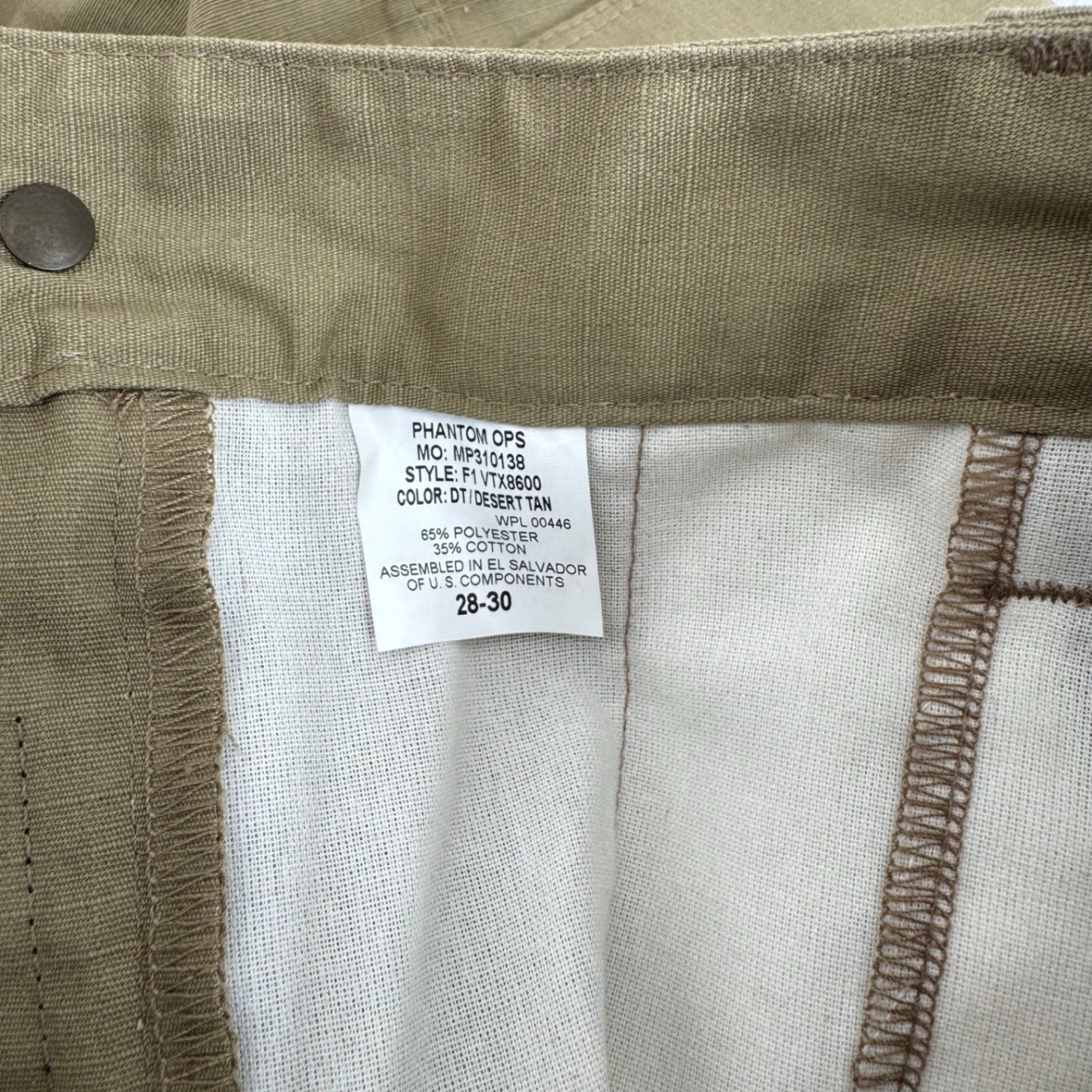 Vertex Phantom Ops Desert Tan Pants