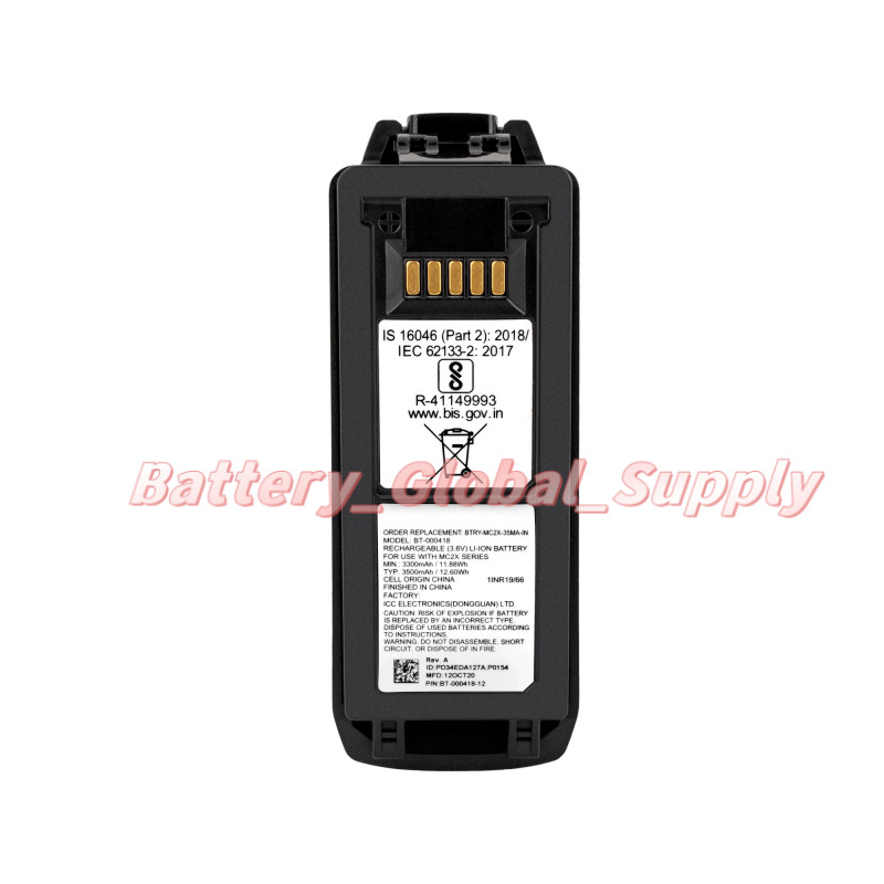 Battery for Zebra MC2200 MC2700 Data Collector BT-000418-12 3.6v 3500mah 1 PCS