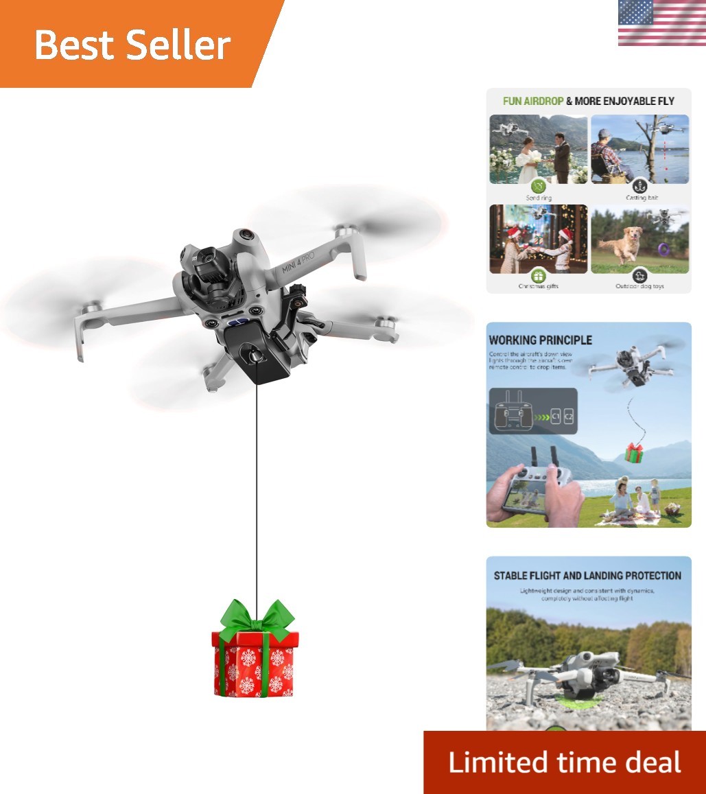 DJI Mini 4 Pro Airdrop System with Flashing Light - Versatile Drone Accessory
