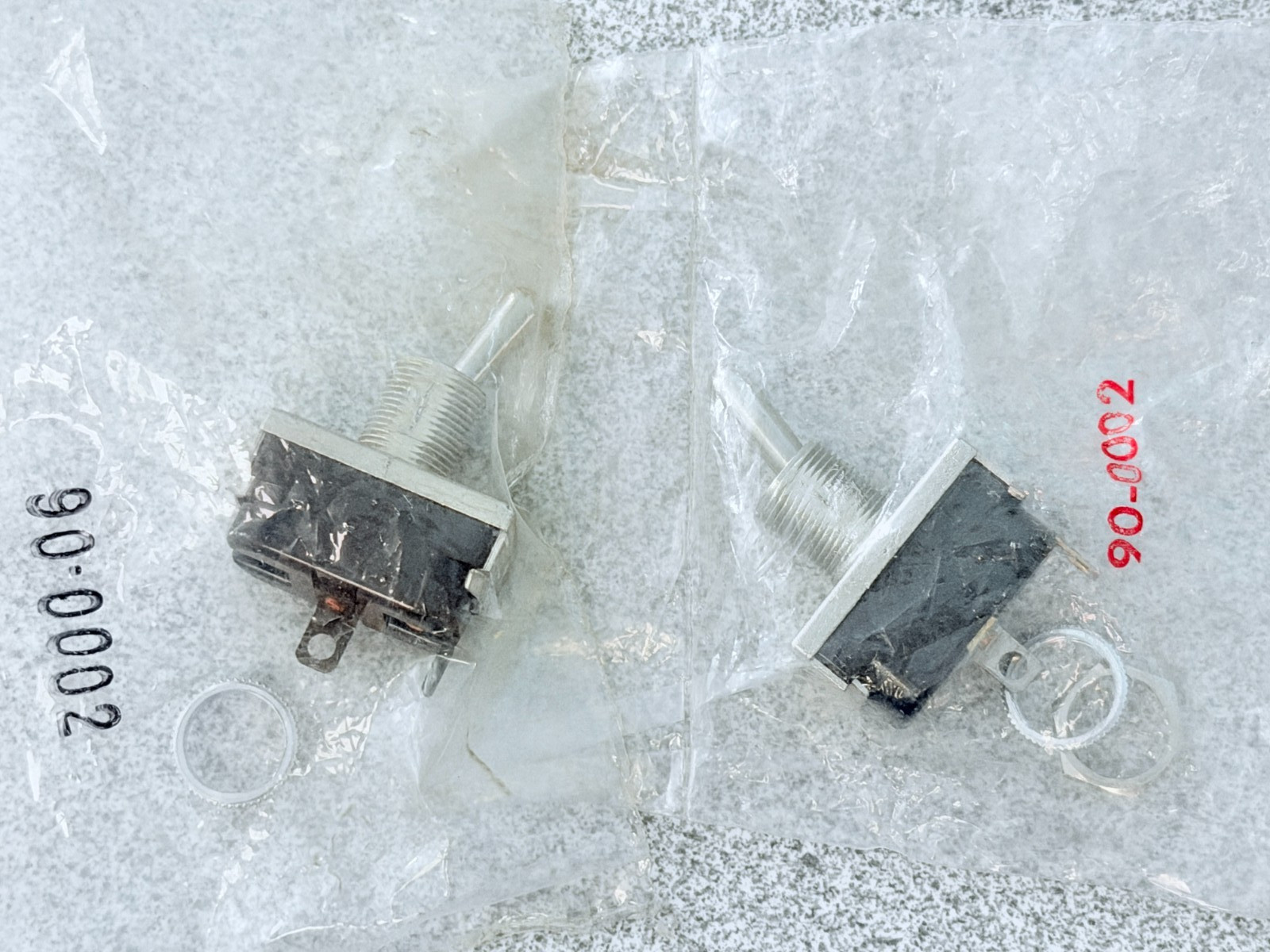 2 NEW McGill 90-0002 Toggle Switch ON OFF Maintained SPST Solder 20A 250VAC 1HP