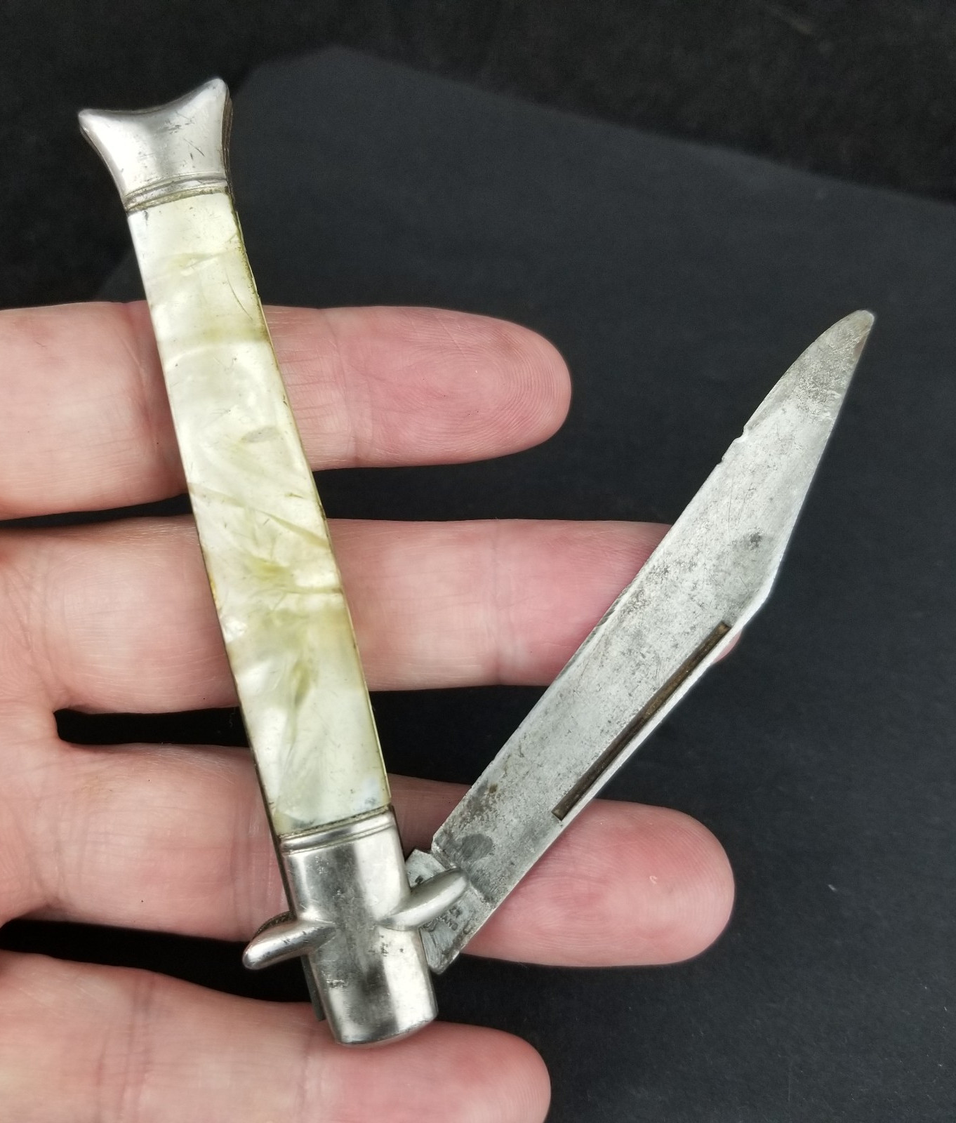 vintage Hammer Brand pocket knife 1945-1955 mother of pearl MADE IN USA!