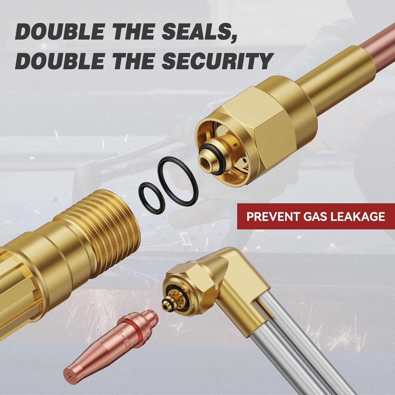 Oxy Acetylene Cutting Torch, Medium Duty CA1350 Cutting Welding Torch with Check