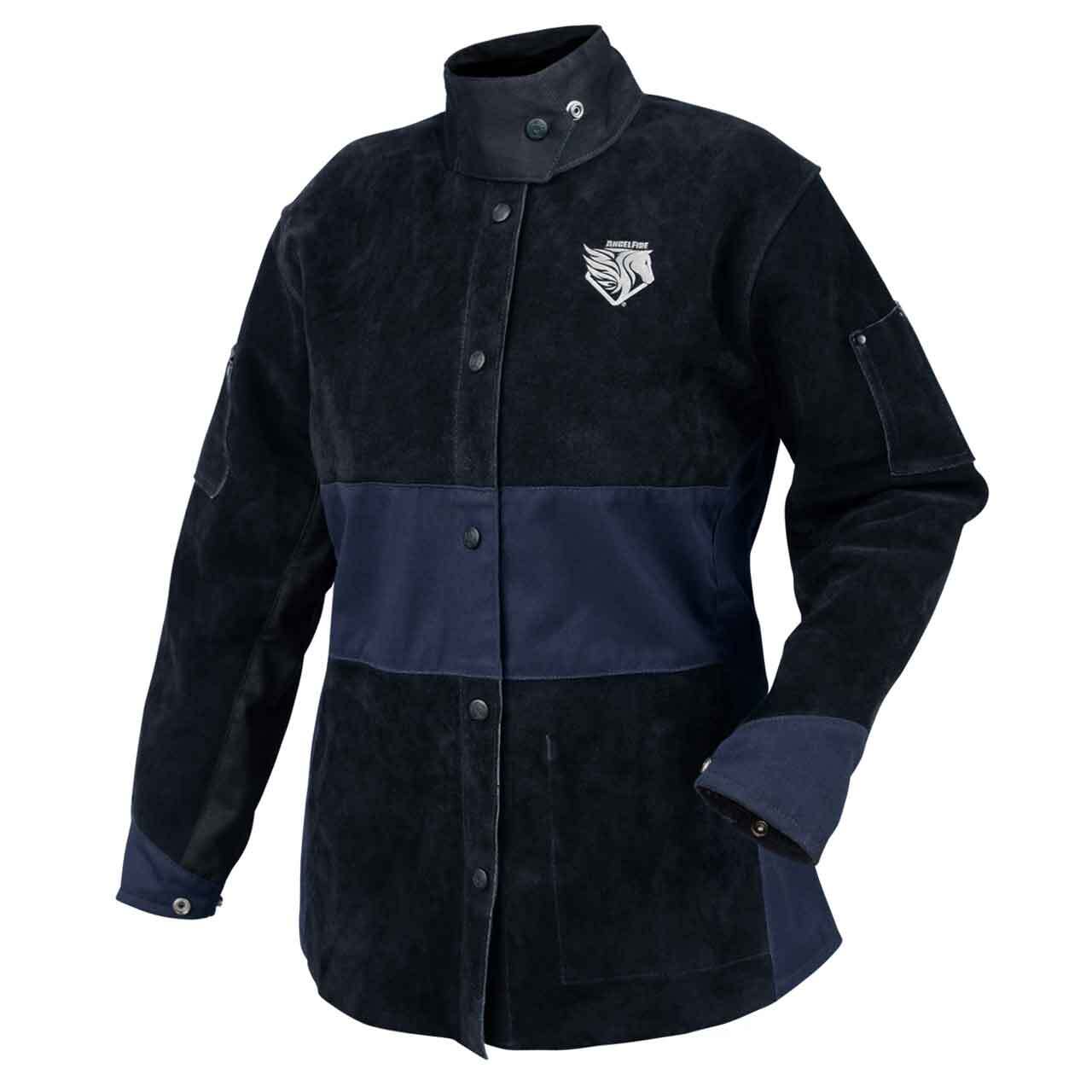 Black Stallion JH1515-NB AngelFire Women's Hybrid Welding Jacket Navy Black XLG