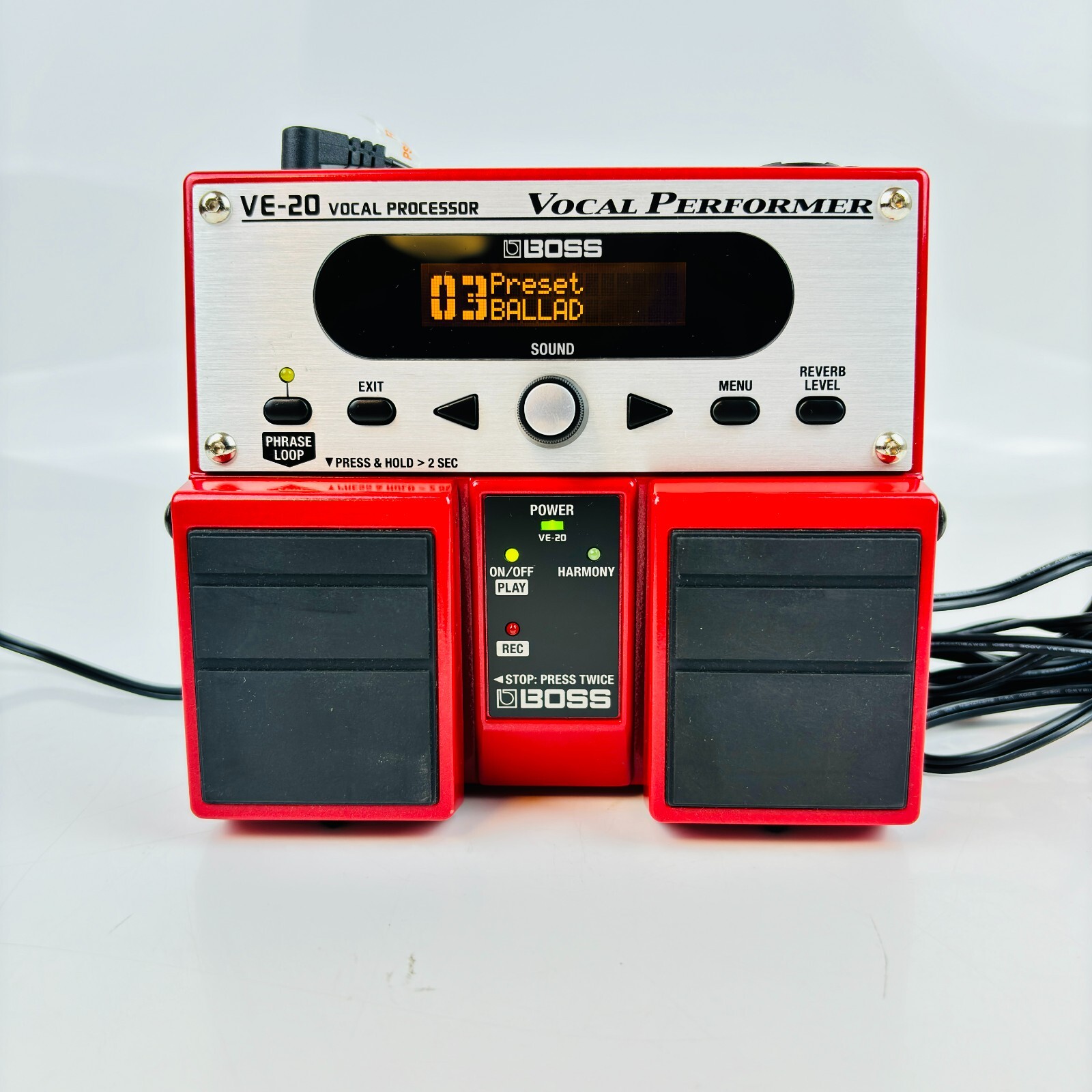 Boss VE-20 Vocal Performer Effects pedal for Vocal Multi-Effects processor Red