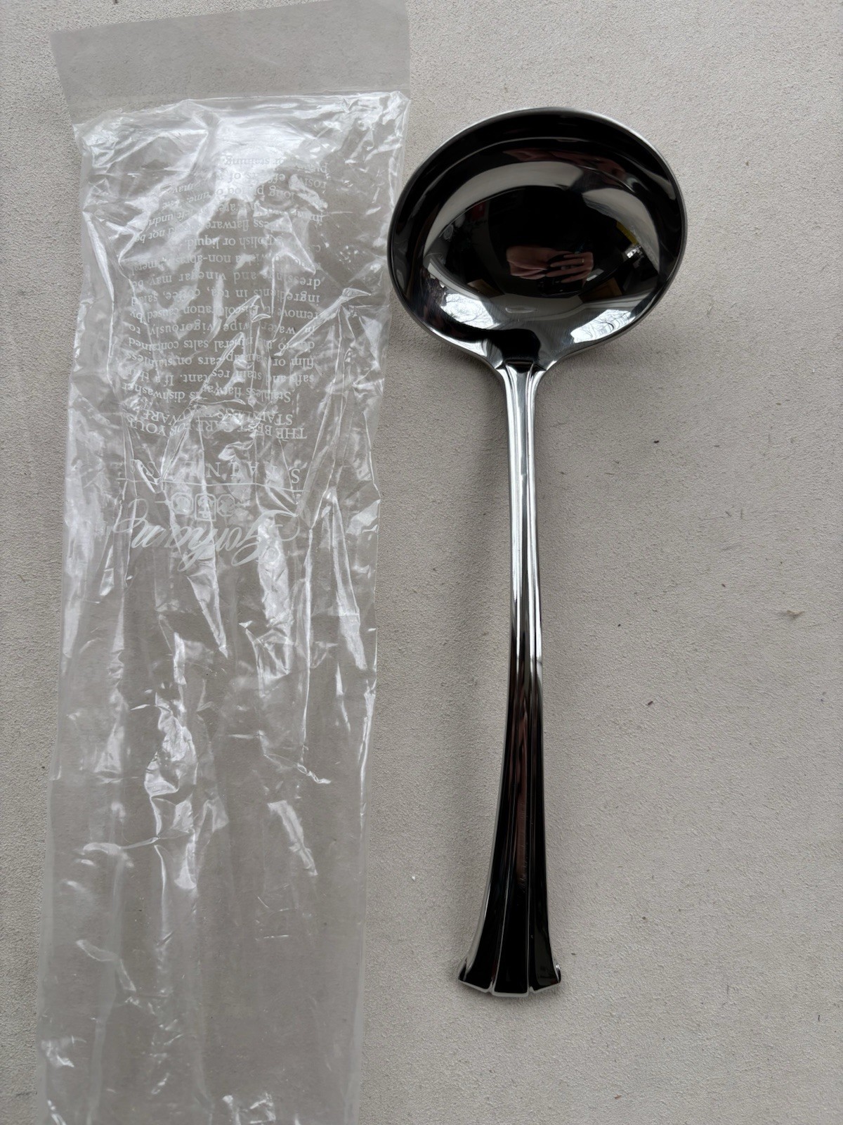Gorham stainless - TRILOGY- gravy ladle NEW