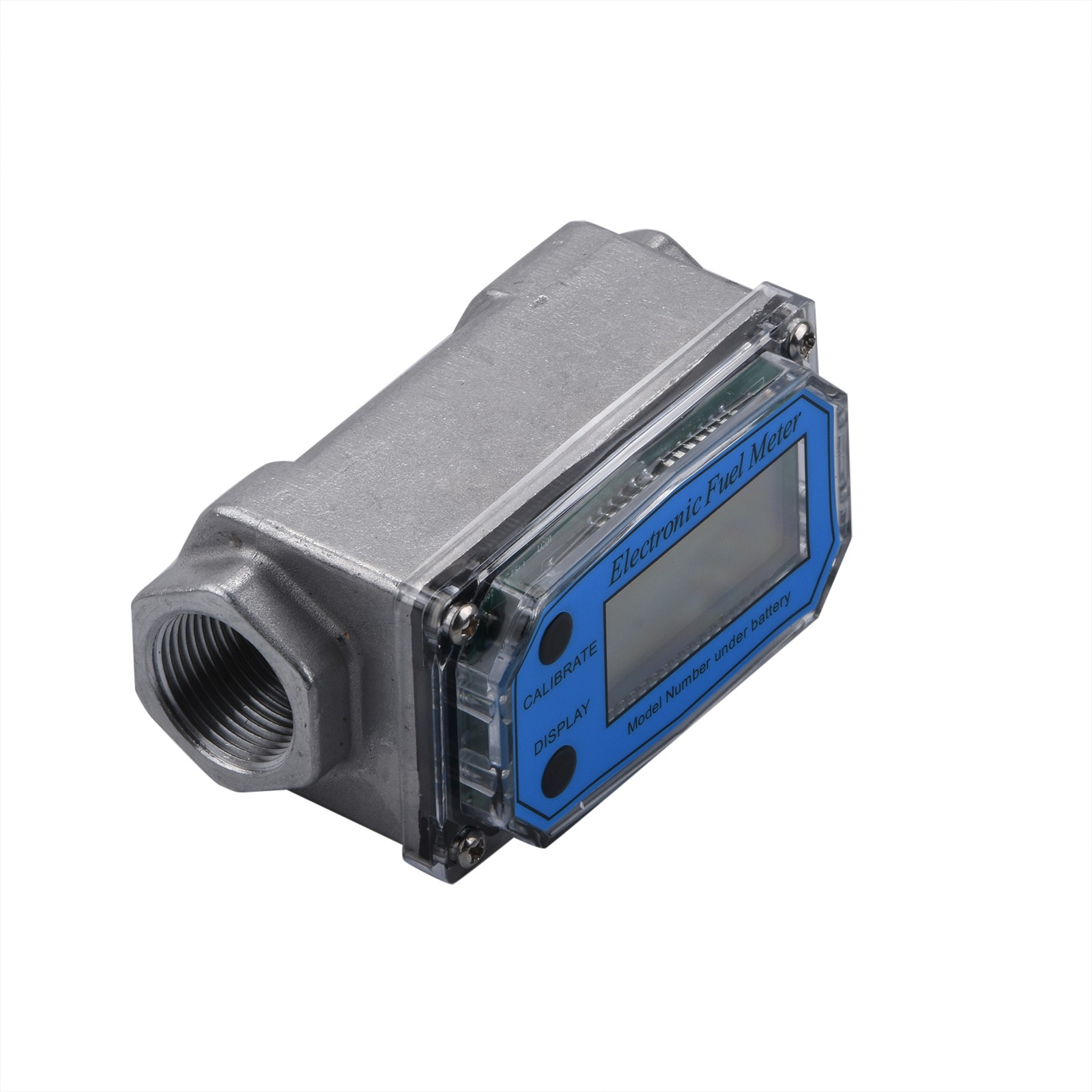Aluminum Alloy Digital Flowmeter 3/4" For Fuel Diesel Gasoline Kerosene Pump